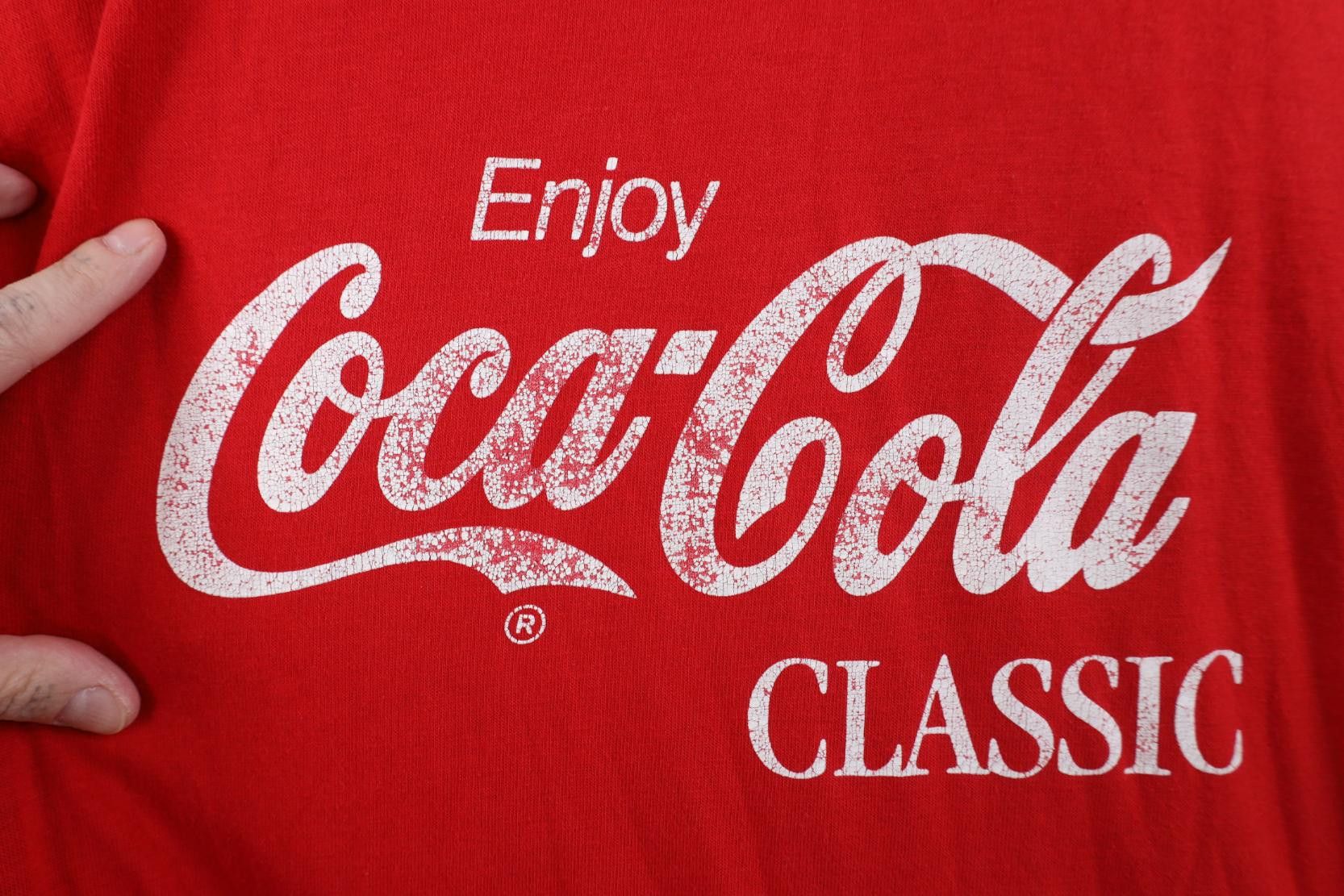 Vintage Vintage 80s 90s Coca Cola Classic Short Sleeve T-Shirt USA Size US XL / EU 56 / 4 - 4 Thumbnail