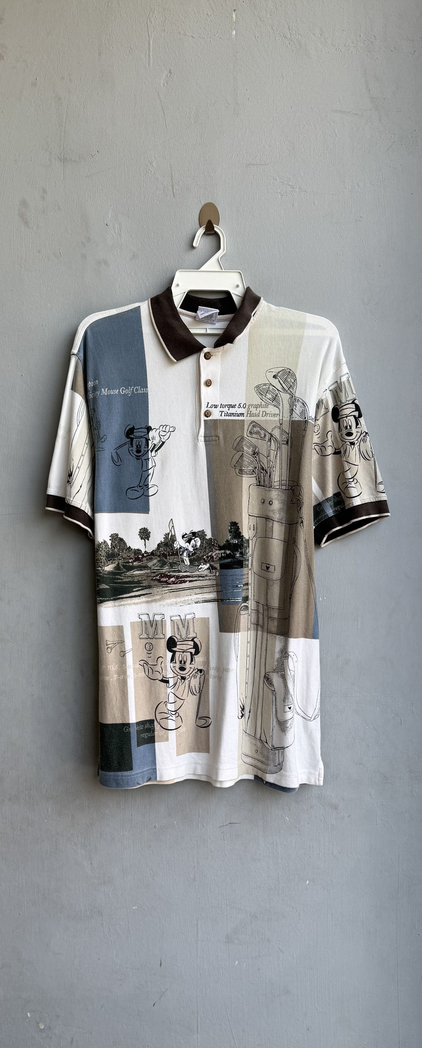 Disney × Vintage Vintage Mickey Mouse Disney AOP Polo Shirt Size US M / EU 48-50 / 2 - 1 Thumbnail