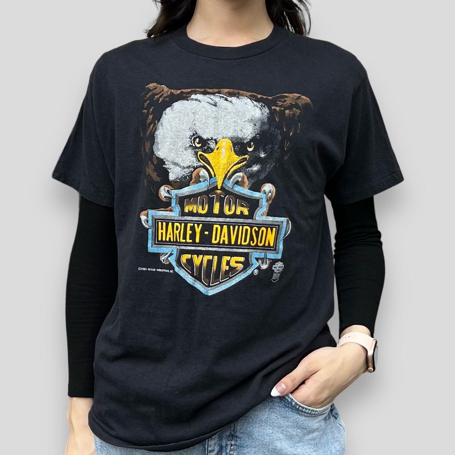Harley Davidson Vintage 1985 Harley Eagle Tee Size US XL / EU 56 / 4 - 1 Thumbnail