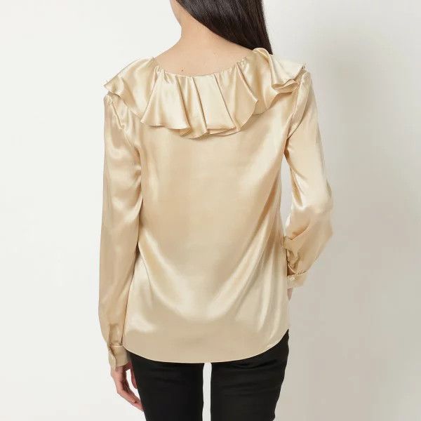 Celine o1y0725 Blouse in Sand Size S / US 4 / IT 40 - 4 Thumbnail
