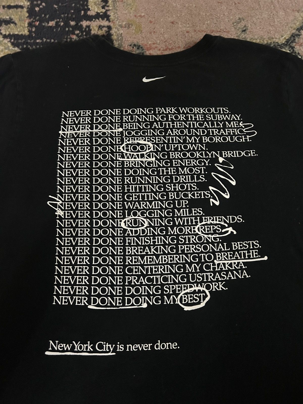 Nike Nike NYC "New York City Is Never Done" Graphic T-Shirt Size US M / EU 48-50 / 2 - 5 Thumbnail