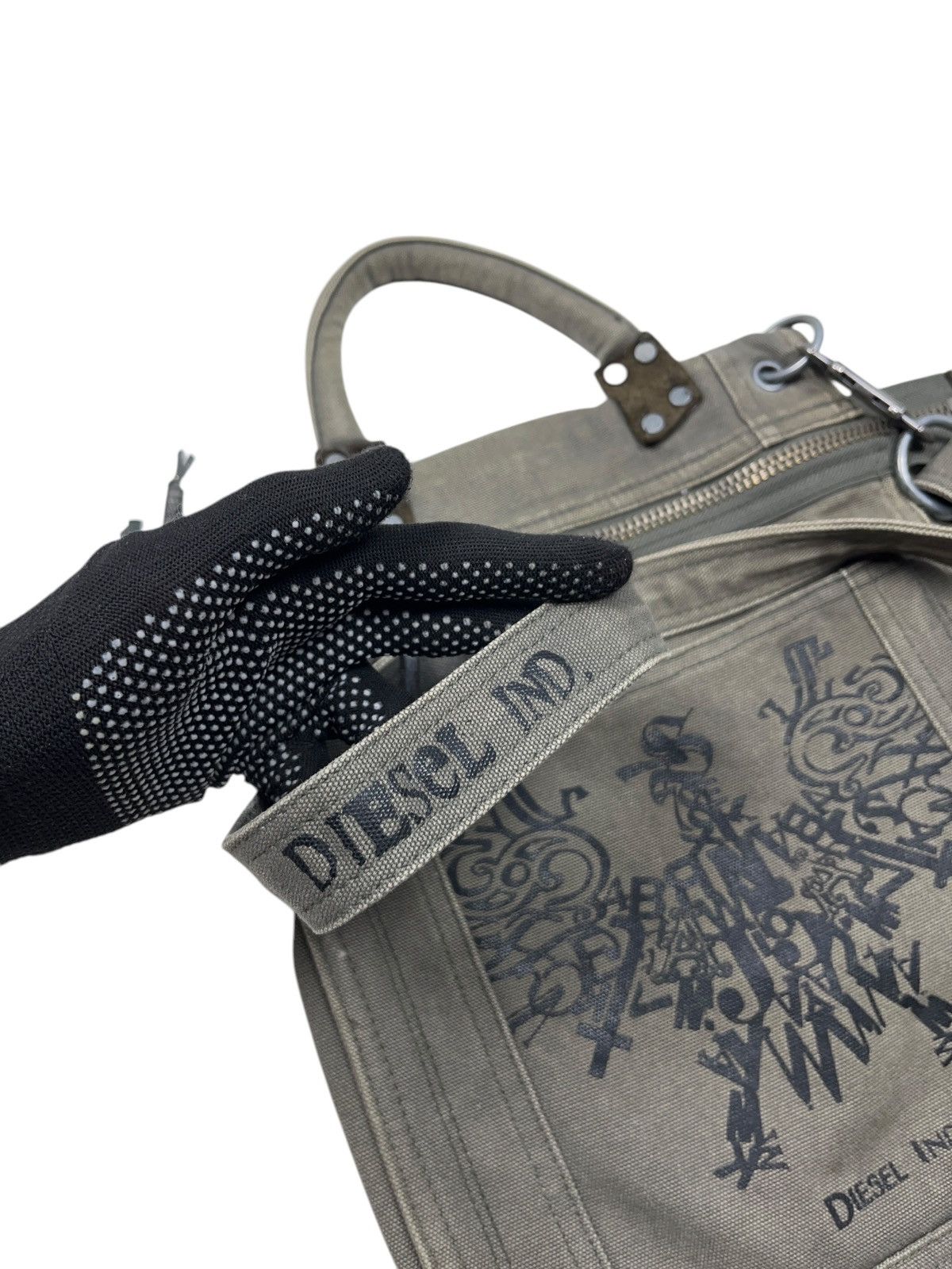 Diesel Vintage Diesel Avant Garde Crossbody Canvas Bag Military Size ONE SIZE - 4 Thumbnail