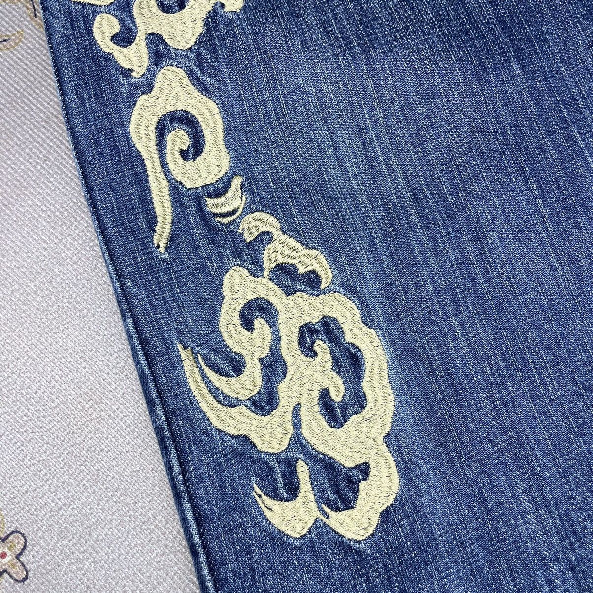 Hysteric Glamour A42 Vintage KaraKuri Japan Multi Pocket Genis Embroidered Size US 35 - 15 Thumbnail