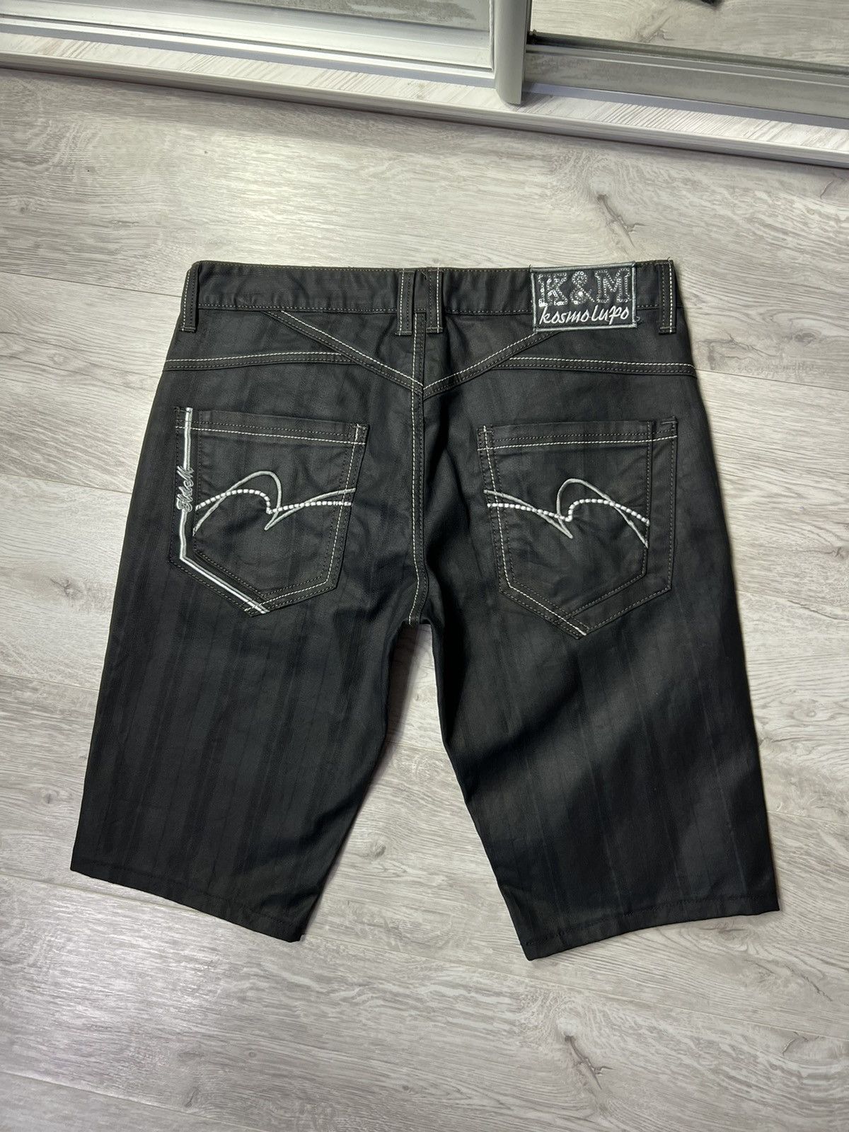 Japanese Brand × Vintage Vintage Y2K Style K&M Kosmo Lupo Japanese Denim Shorts Jean Size US 34 / EU 50 - 1 Thumbnail