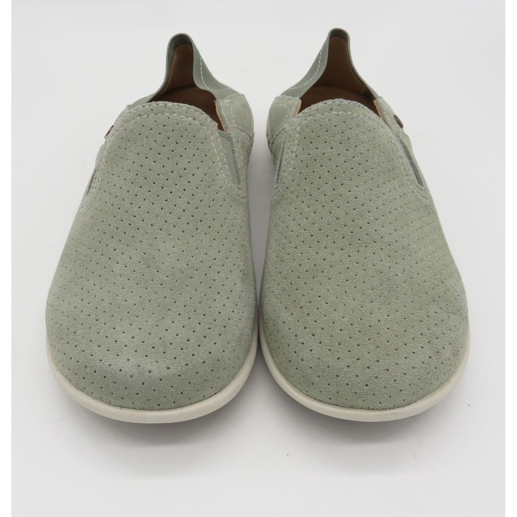 Other Spenco Women's Sage Green Slip-On Shoes Perforated Upper Whi Size US 6.5 / IT 36.5 - 2 Thumbnail