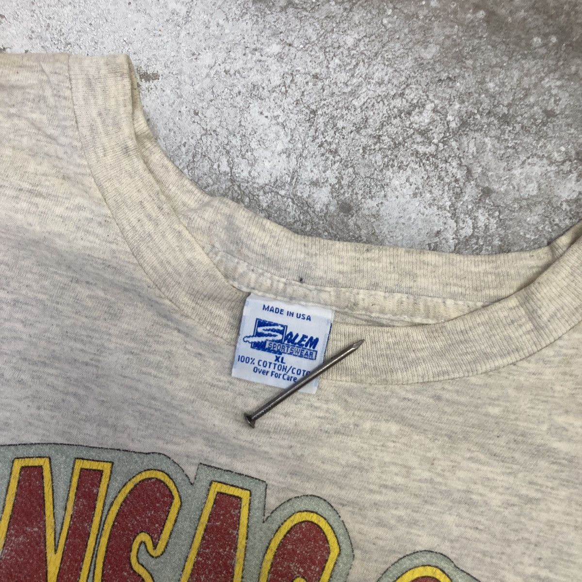 NFL × Salem Sportswear × Vintage Vintage 90s Kansas City Chiefs Football Size US L / EU 52-54 / 3 - 4 Thumbnail