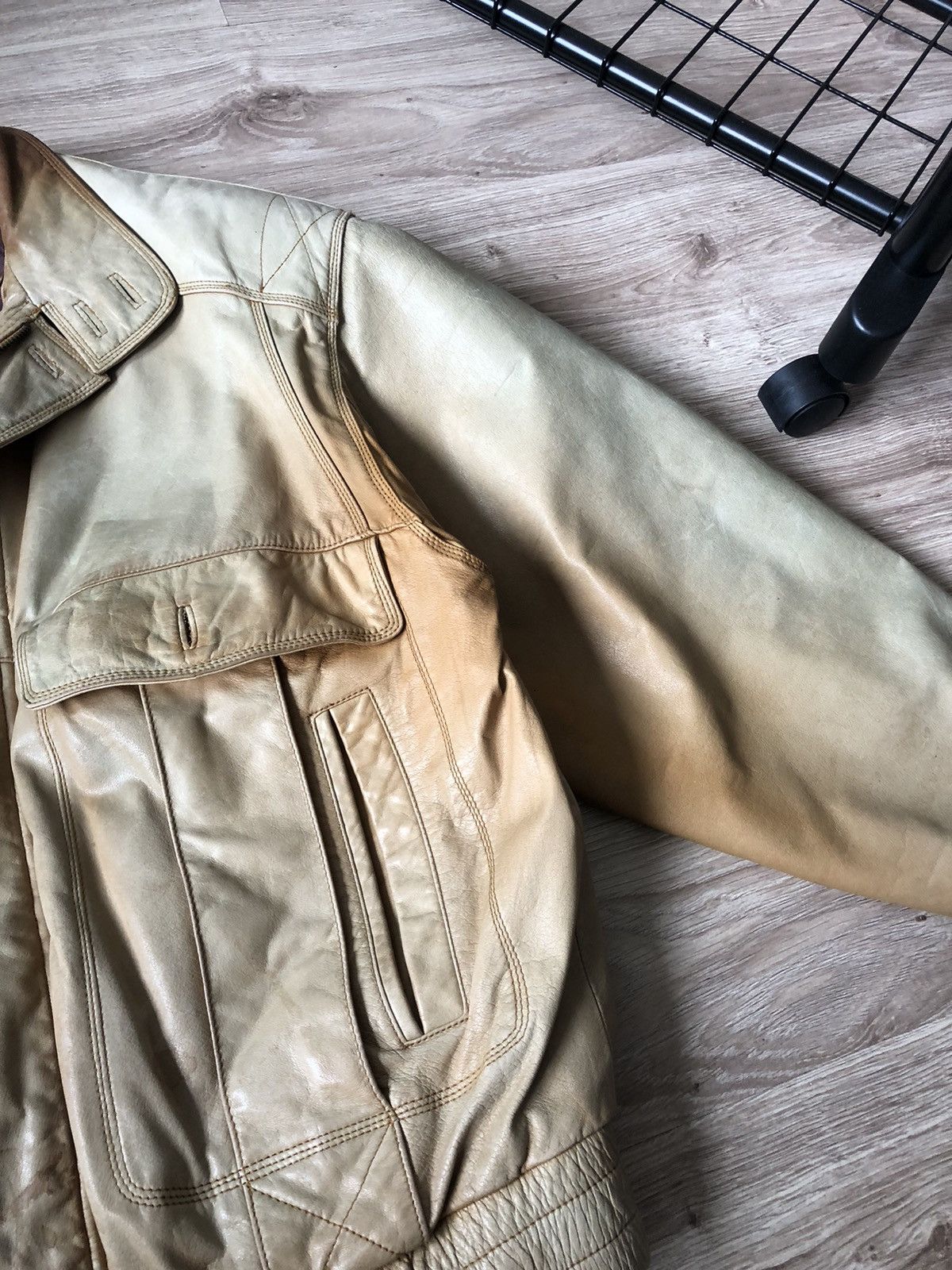Vintage Vintage 90s Redskins Style Leather Jacket Size US L / EU 52-54 / 3 - 4 Thumbnail