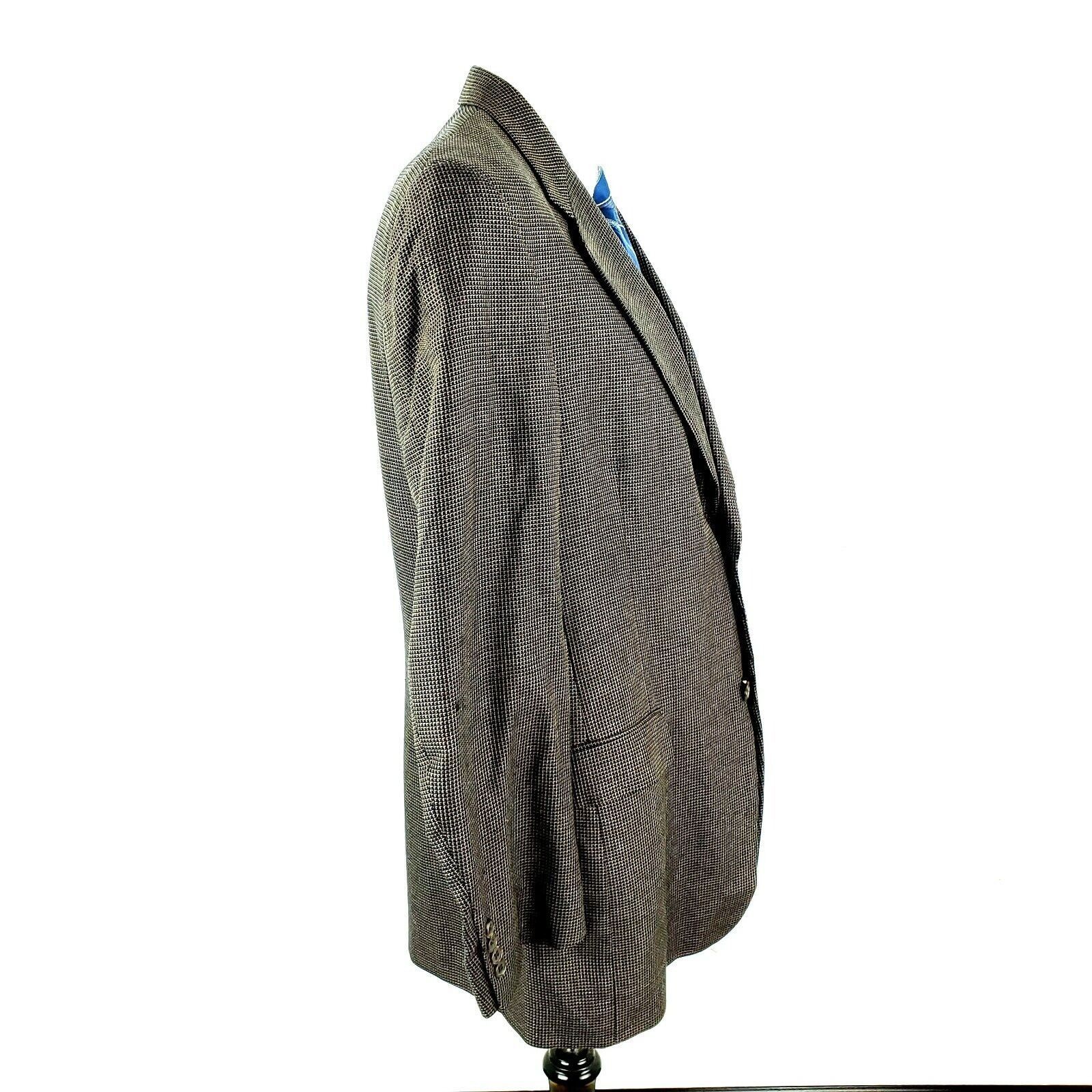 Hart Schaffner Marx Hart Schaffner Marx Gold Trumpeter Wool 2 Button Blazer 42L Size 42L - 7 Thumbnail