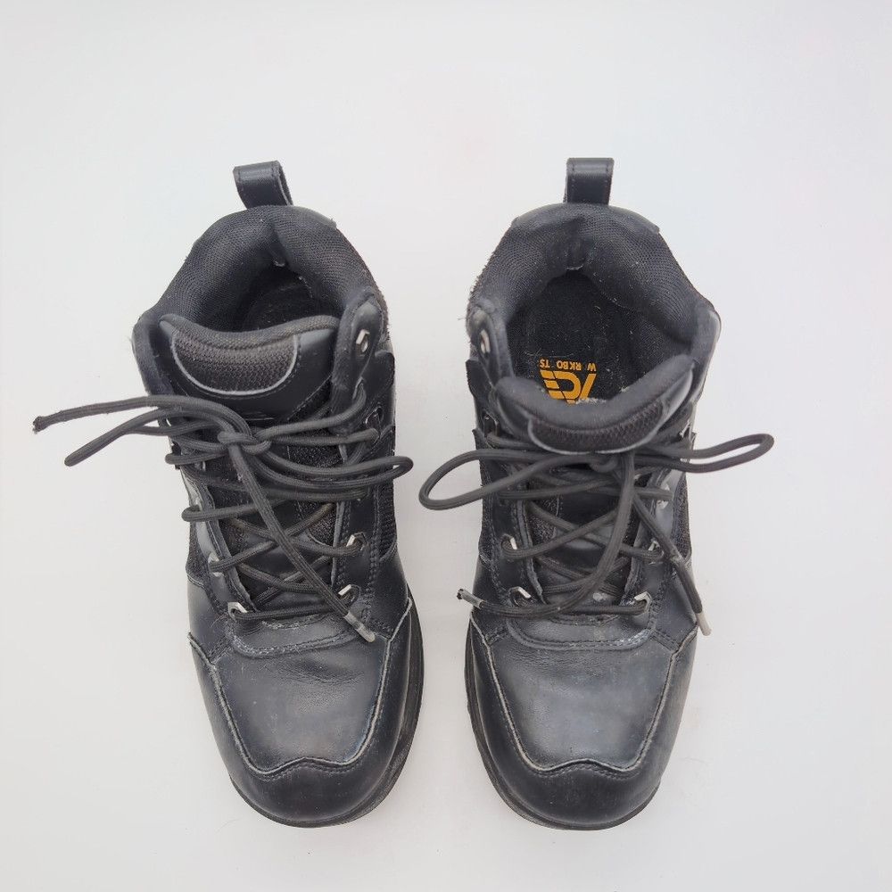 Ace Boot Co. Black Leather Unisex Work Boots M 7 W 8.5 Ace 69238 Voyager Size US 7 / EU 40 - 3 Thumbnail