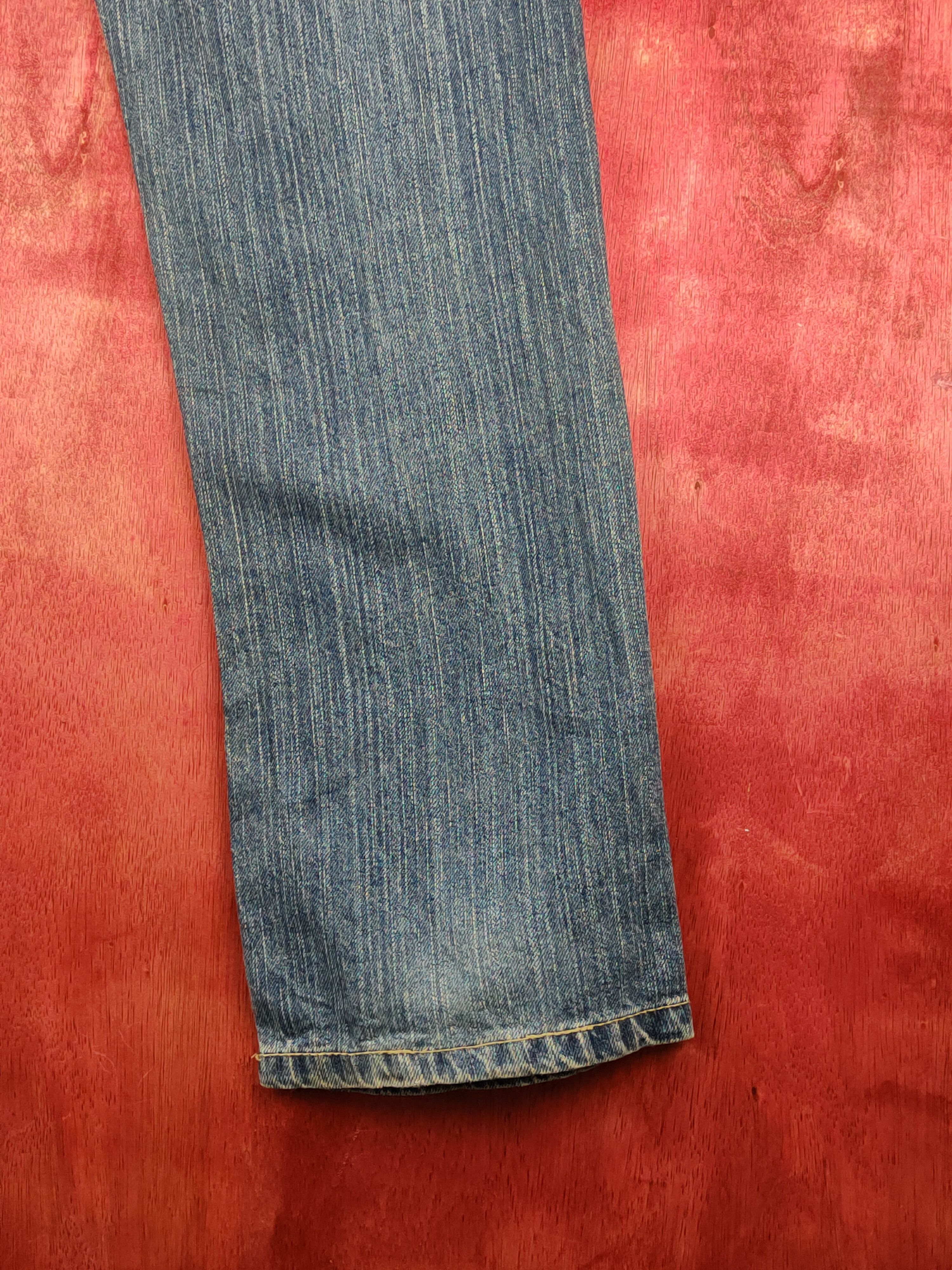 Japanese Brand Double Waist Japan Blue Distressed ripped Denim #S1516 Size 31" - 12 Thumbnail