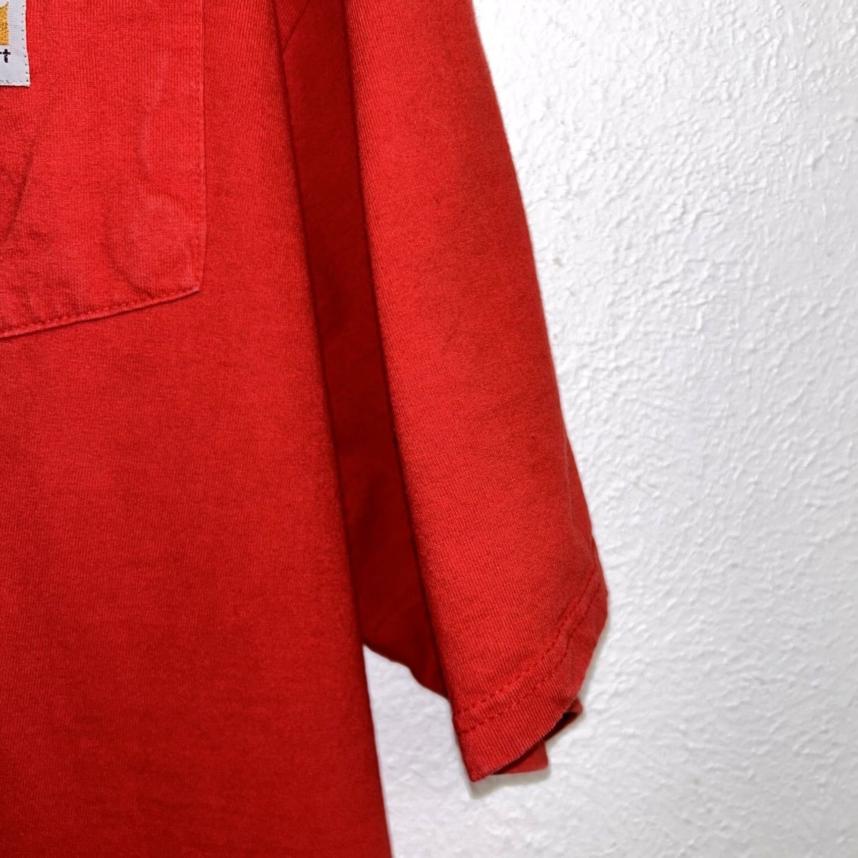 Carhartt VINTAGE Carhartt K87-Red Tee T-Shirt XL Red Cotton Crew Neck Short Sleeve Logo Mens Vintage Fashion Shirts Size US XL / EU 56 / 4 - 4 Thumbnail