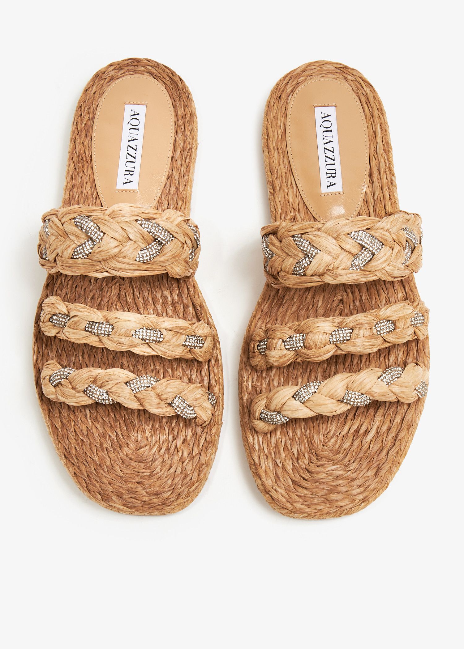 Aquazzura o1s22i1n0125 Costiera Espadrille Sandals in Beige Size US 8 / IT 38 - 5 Thumbnail