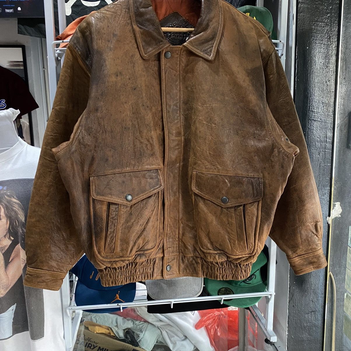 Vintage Vintage Loriti Leather Jacket Size US XL / EU 56 / 4 - 4 Thumbnail