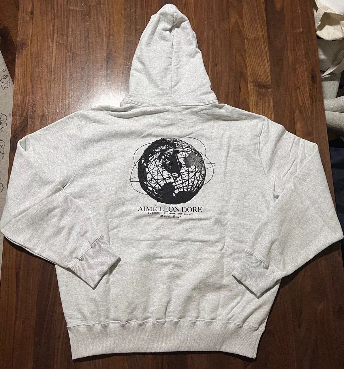 Aime Leon Dore Aime Leon Dore ALD The ‘64 Hoodie Globe Unisphere Grey XXL Size US XXL / EU 58 / 5 - 2 Thumbnail