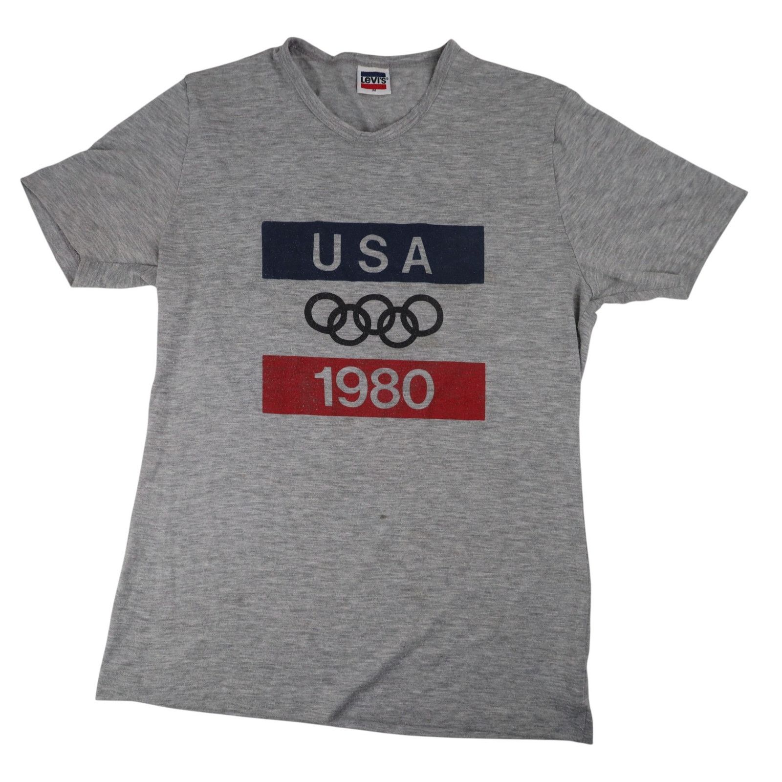 Levi's × Vintage Vintage Levis 1980 USA Olympics Graphic T Shirt Size US M / EU 48-50 / 2 - 1 Thumbnail