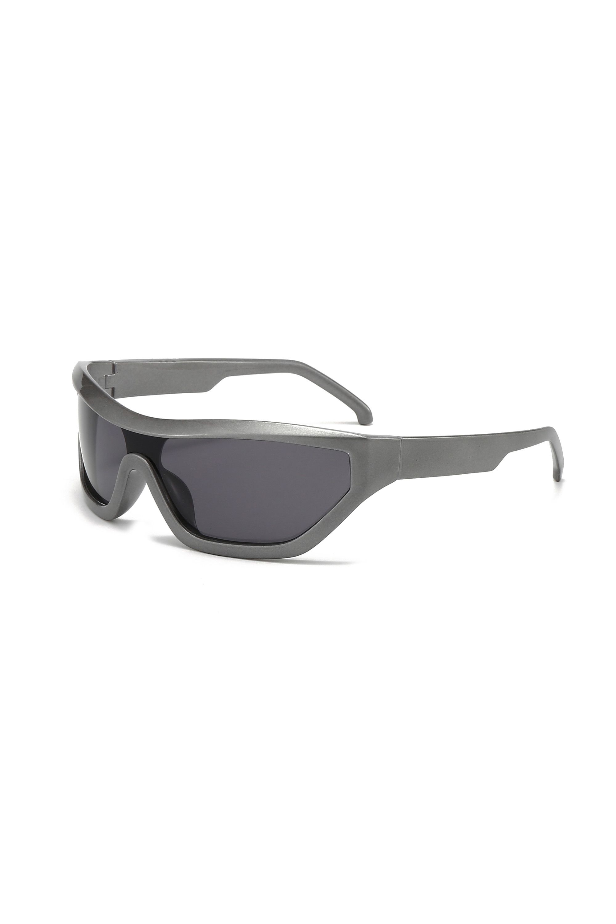 Japanese Brand Y2k Avant Garde Futuristic Rectangle Gunmetal Sunglasses OS Size ONE SIZE - 6 Thumbnail