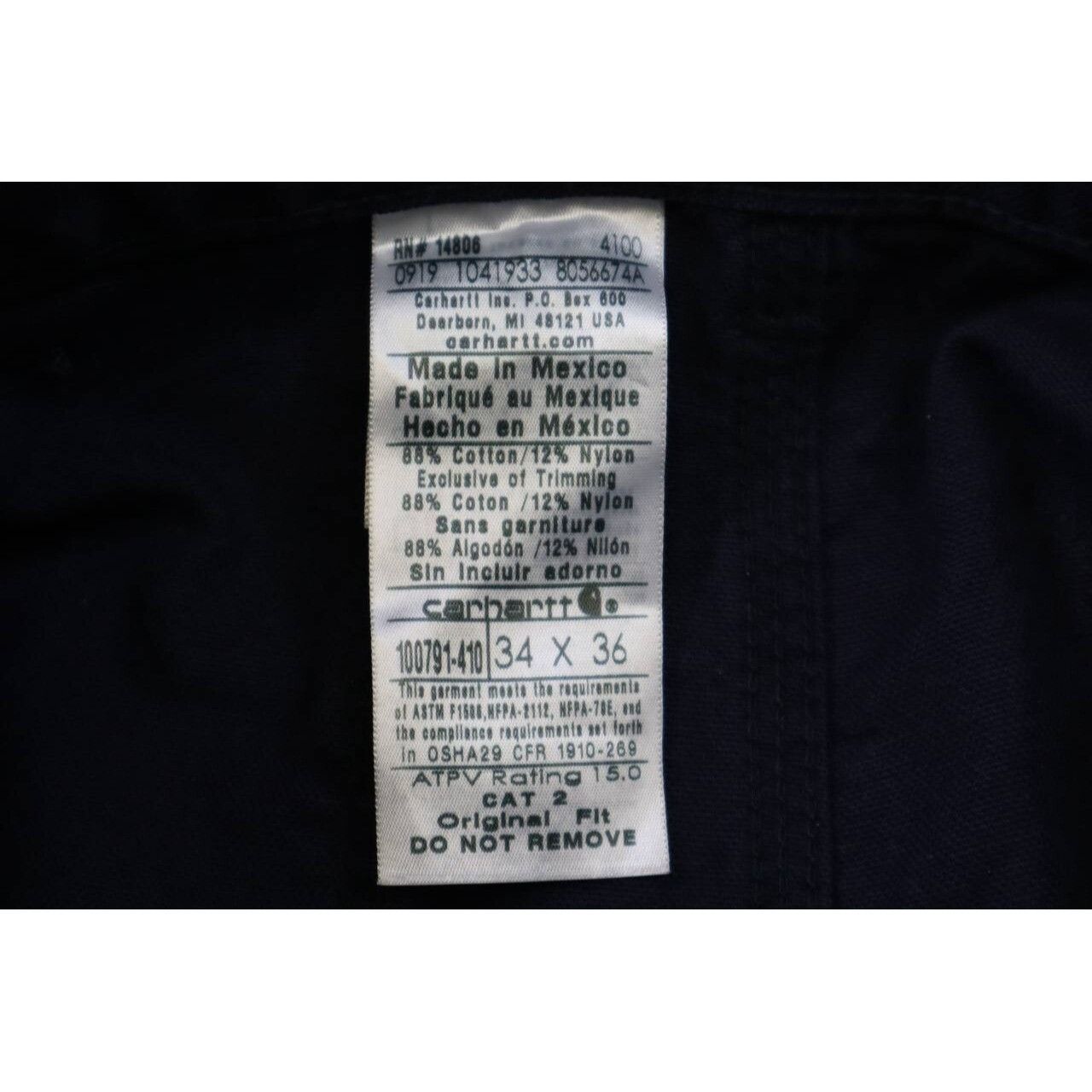 Carhartt Carhartt FR Navy Work Pants CAT 2 Canvas Flame Resistant 34 Size US 34 / EU 50 - 3 Thumbnail