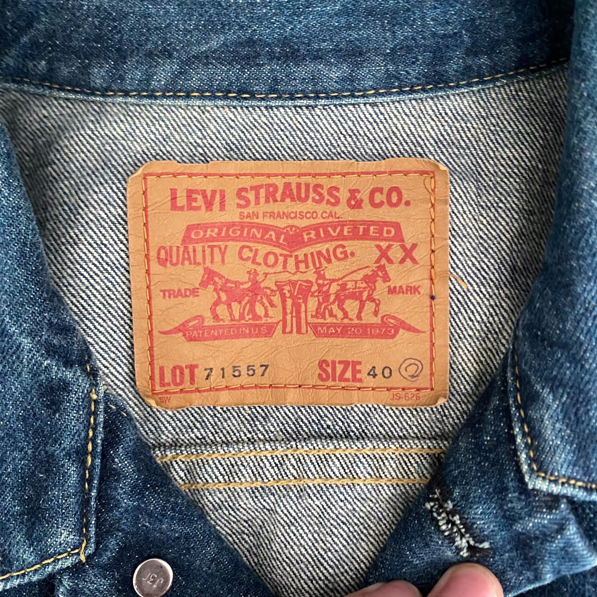Levi's Vintage Clothing Levi's LVC71557 J30 Denim Jacket Size US XXS / EU 40 - 7 Thumbnail
