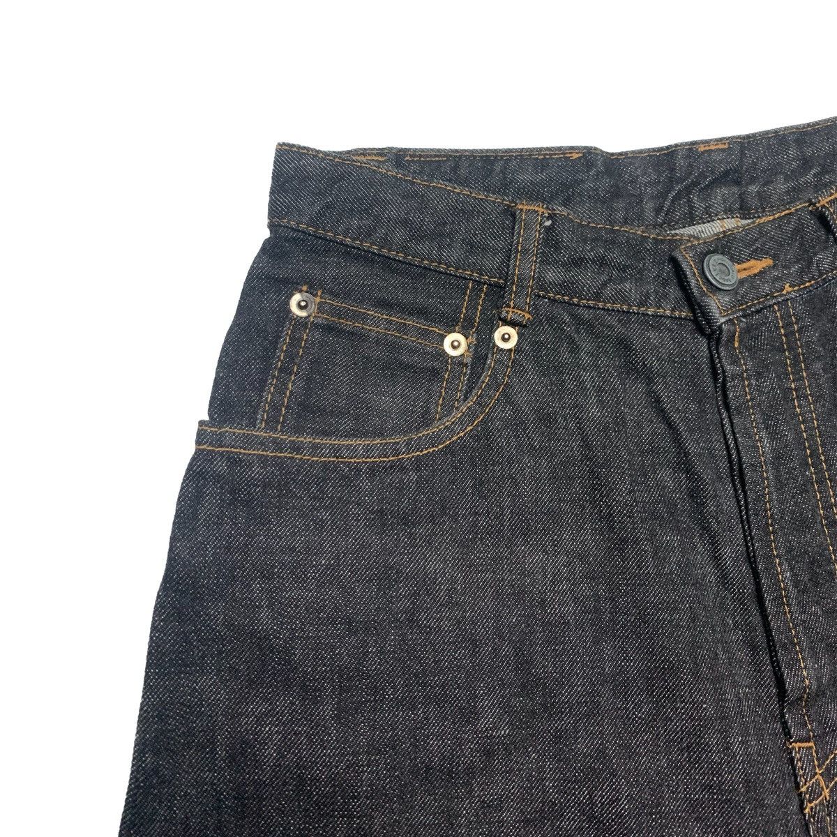 Japanese Brand Ikiz Japanese Denim Dark Indigo Distressed Straight Fit W29 Size US 29 - 2 Thumbnail
