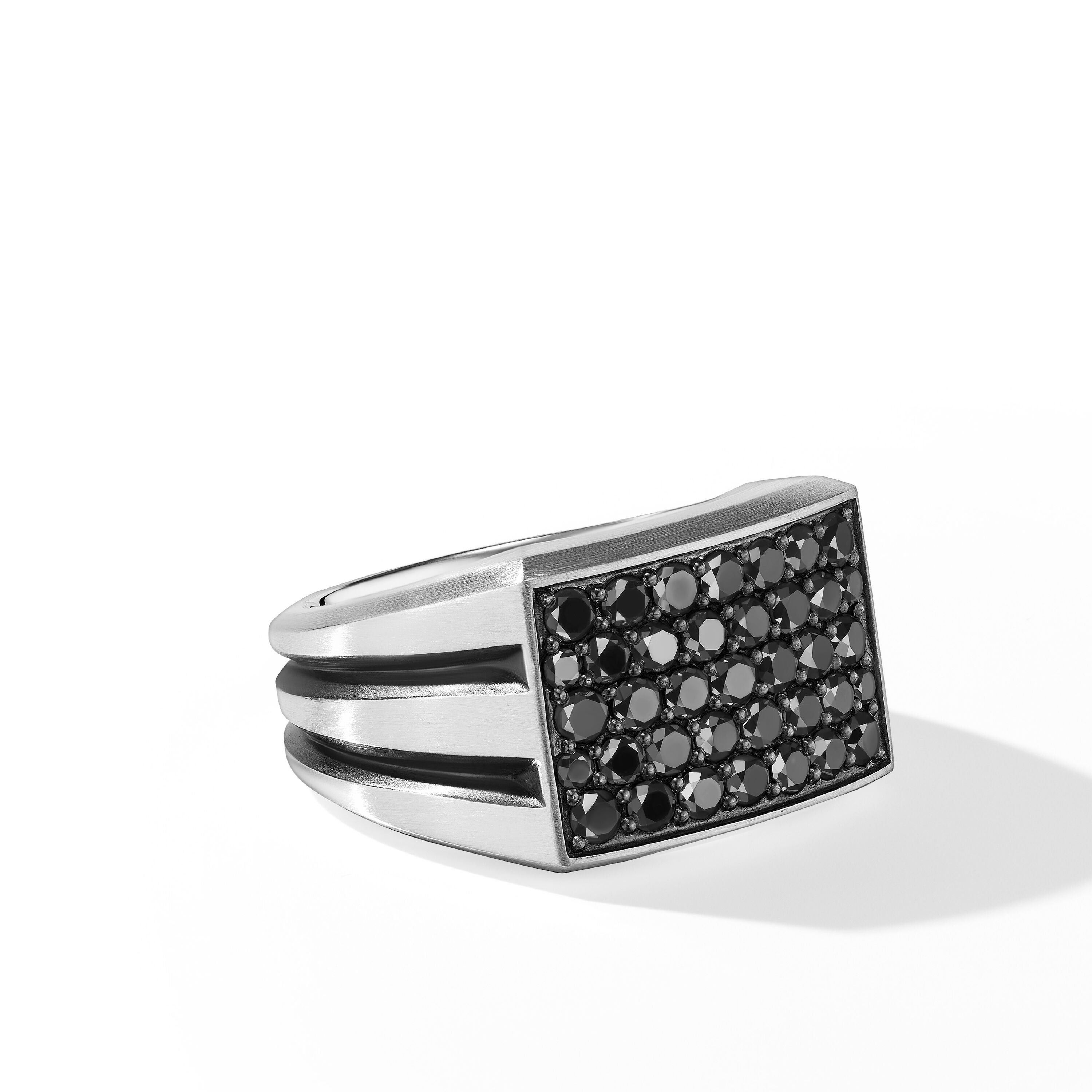 David Yurman o1w1db10526 R25658M/Size 10/Deco Signet Ring in Silver/Black Size ONE SIZE - 1 Thumbnail