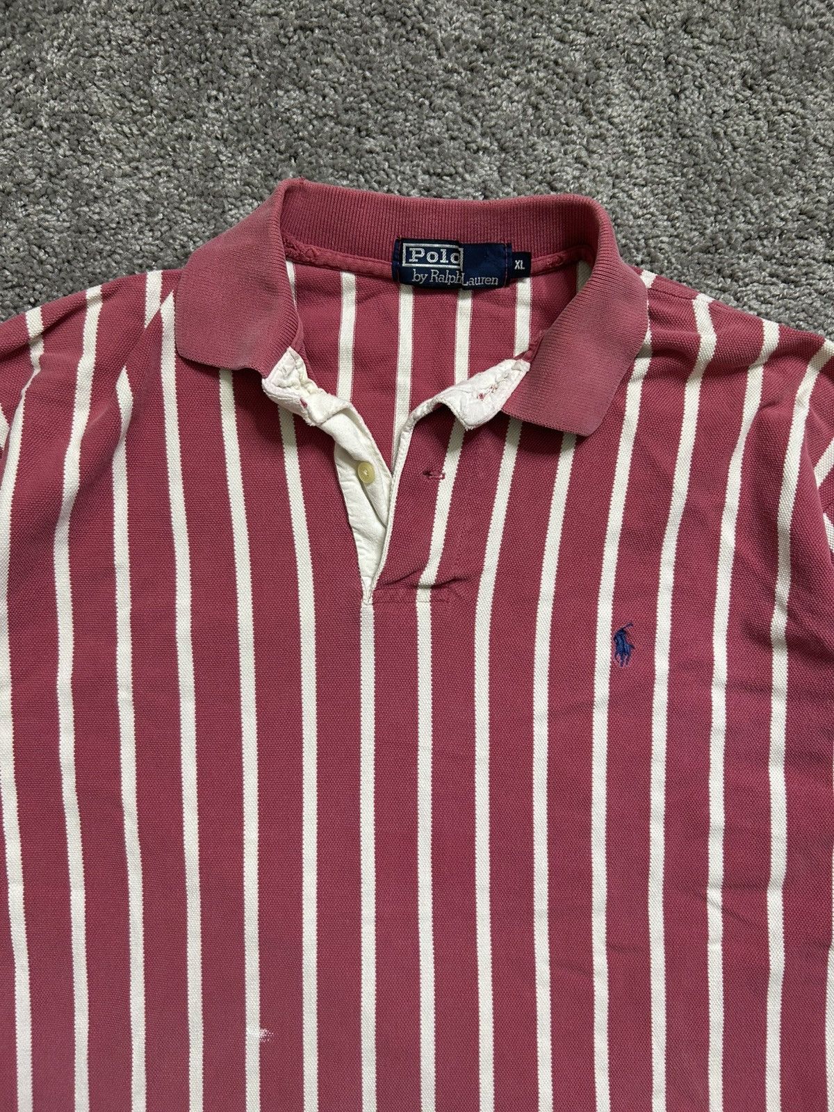 Polo Ralph Lauren Vintage 80s Polo Ralph Lauren Striped Watermelon 1980s Size US XL / EU 56 / 4 - 2 Thumbnail