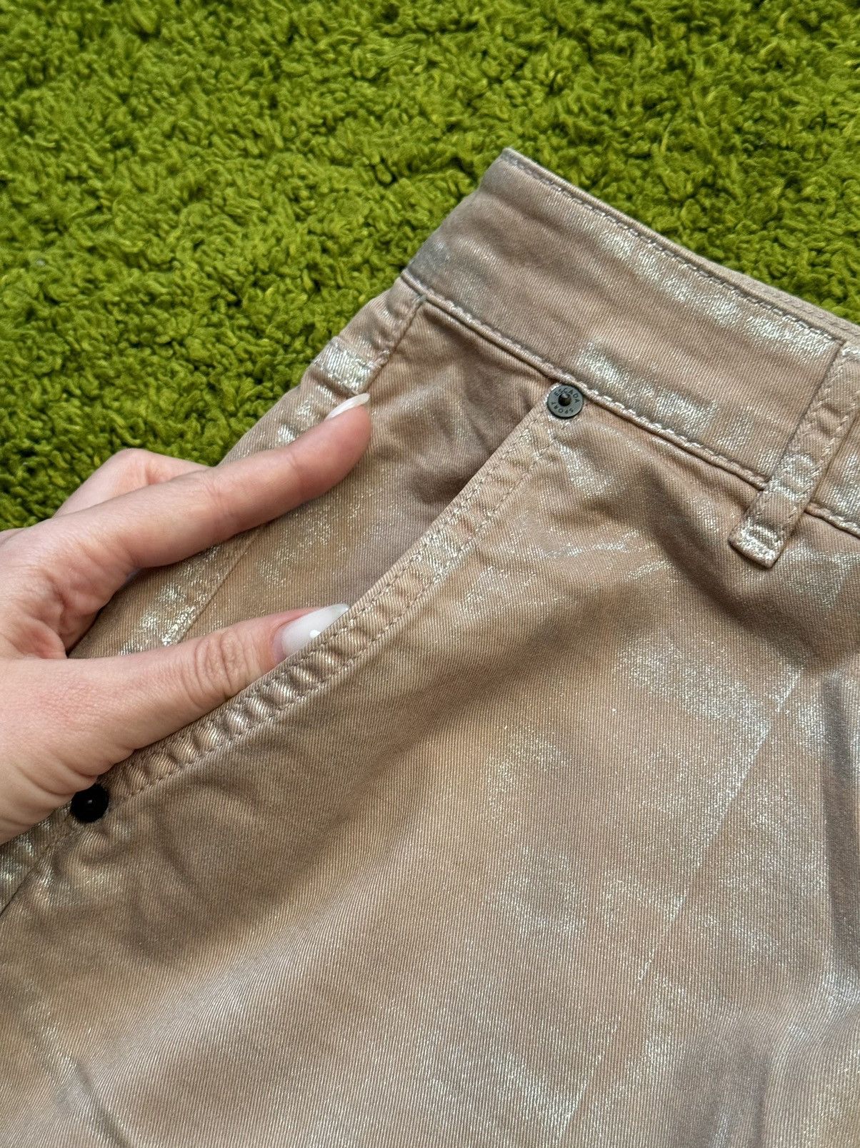 Designer × Escada × Escada Sport Escada luster silver waxed pants Size 26" / US 2 / IT 38 - 7 Thumbnail