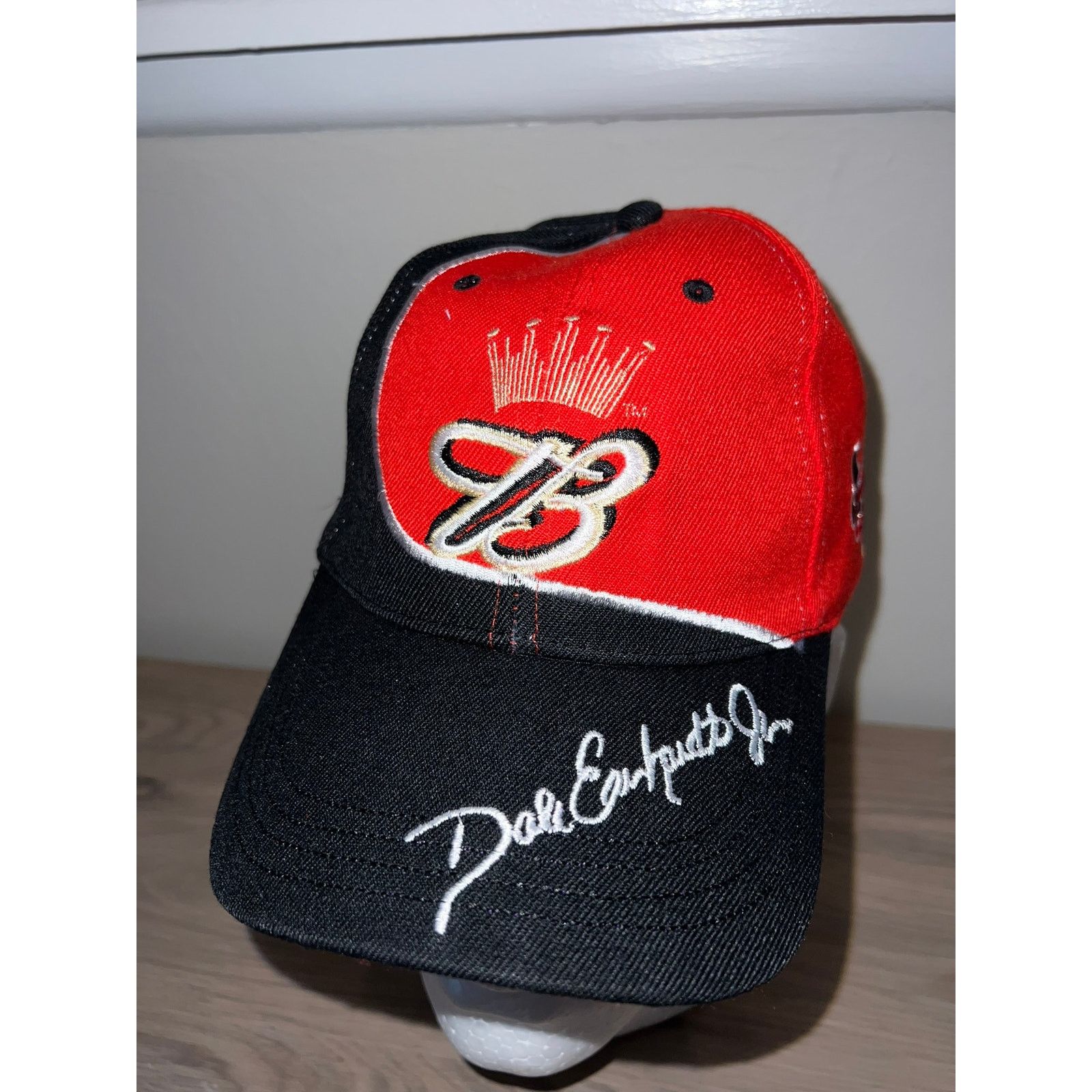 Vintage Y2K Dale Earnhardt Jr. Budweiser Red Hat Headwear 2000s OS Size ONE SIZE - 3 Thumbnail