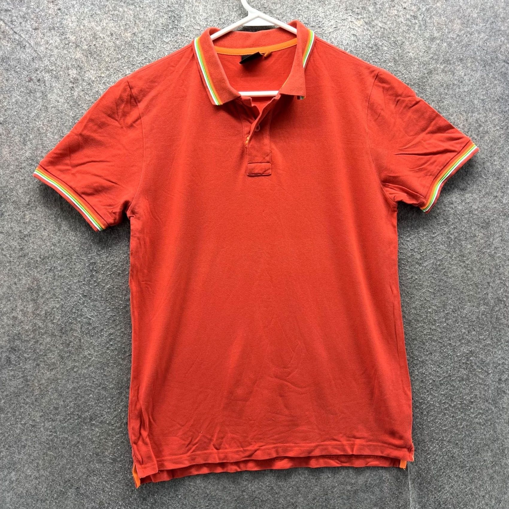 Sundek Sundek Polo Shirt Mens Small Orange Solid Tipped Collar Short Sleeve Casual Shirt Mens Small Orange Solid with Tipped Collar Size US S / EU 44-46 / 1 - 2 Thumbnail