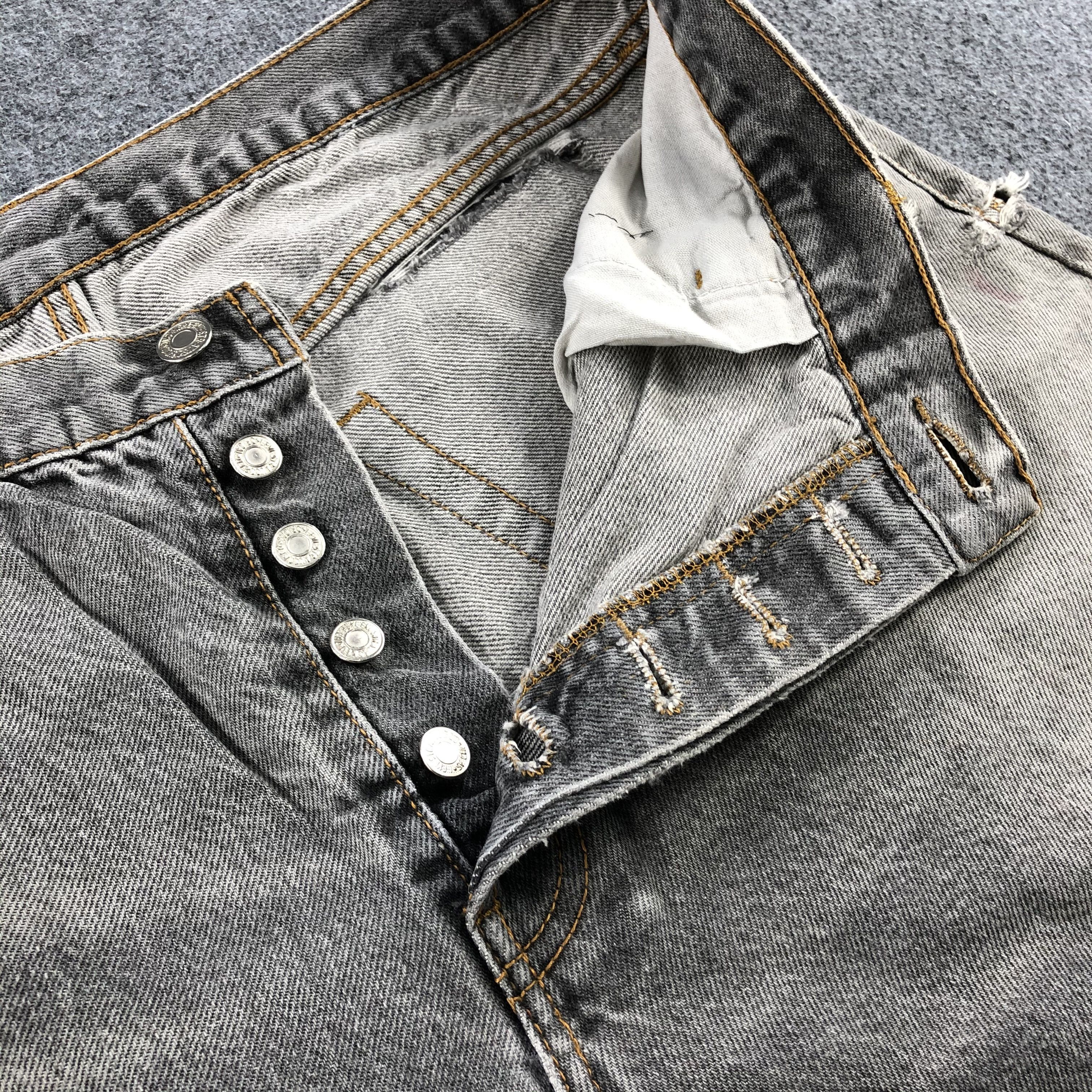 Levi's Vintage 90s Ripped Levis 501 Earth Tone Jeans-J1600 Size US 36 / EU 52 - 13 Thumbnail