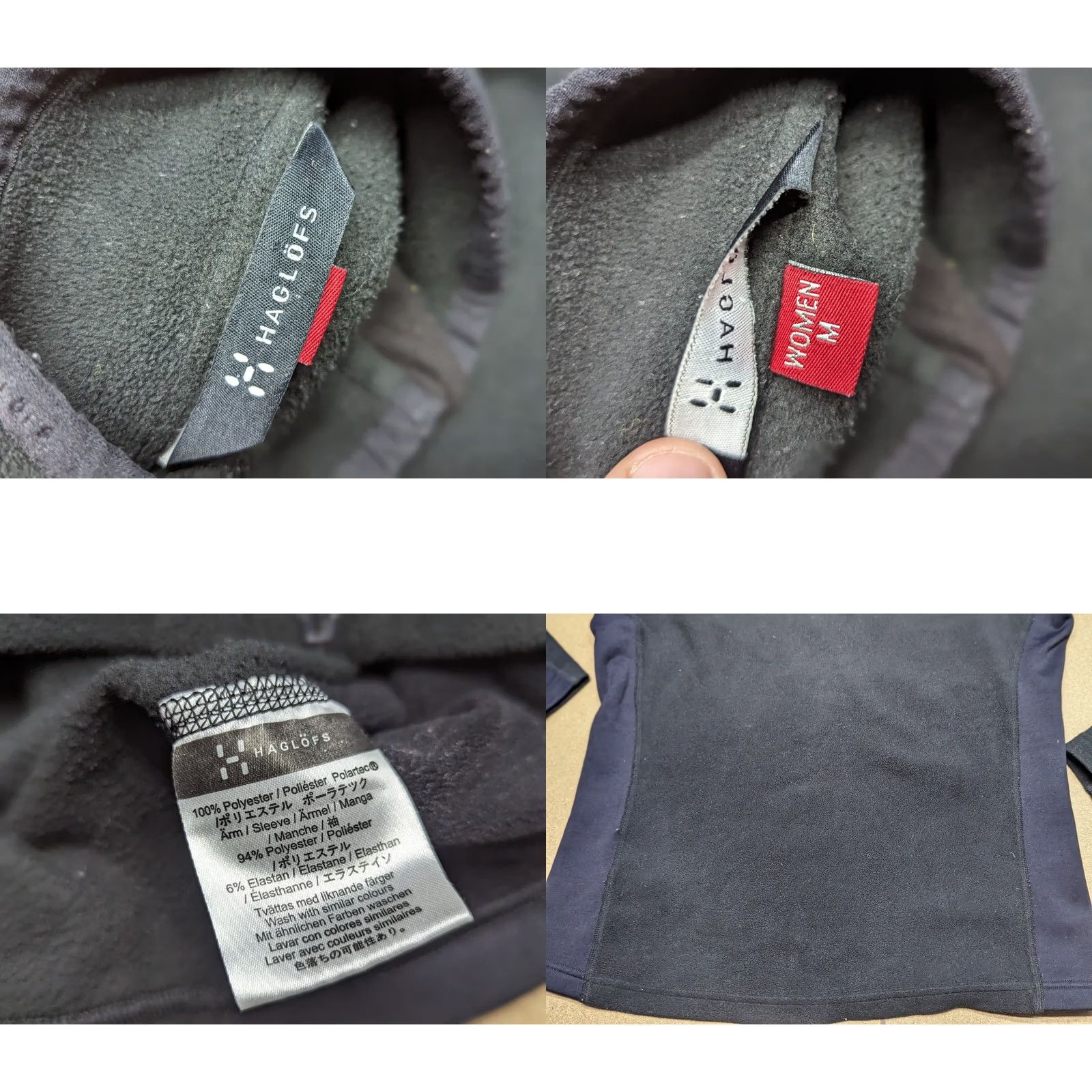 Vintage Haglöfs Womens Fleece Jacket Medium Polartec Black Track Jacket Outdoor Running & Walking Wear Size M / US 6-8 / IT 42-44 - 8 Thumbnail