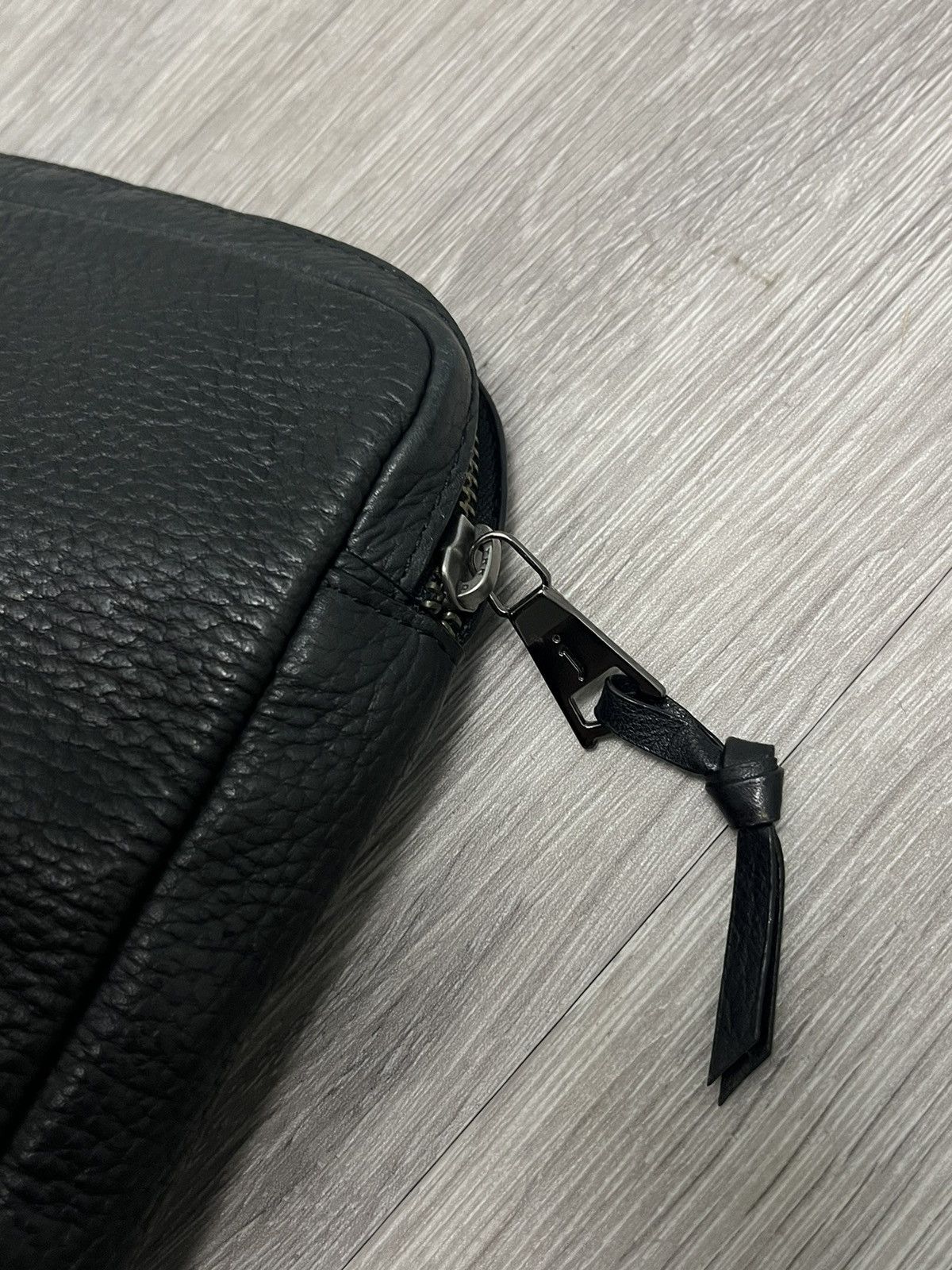 John Varvatos Leather Whipstitched Pouch Size ONE SIZE - 4 Thumbnail