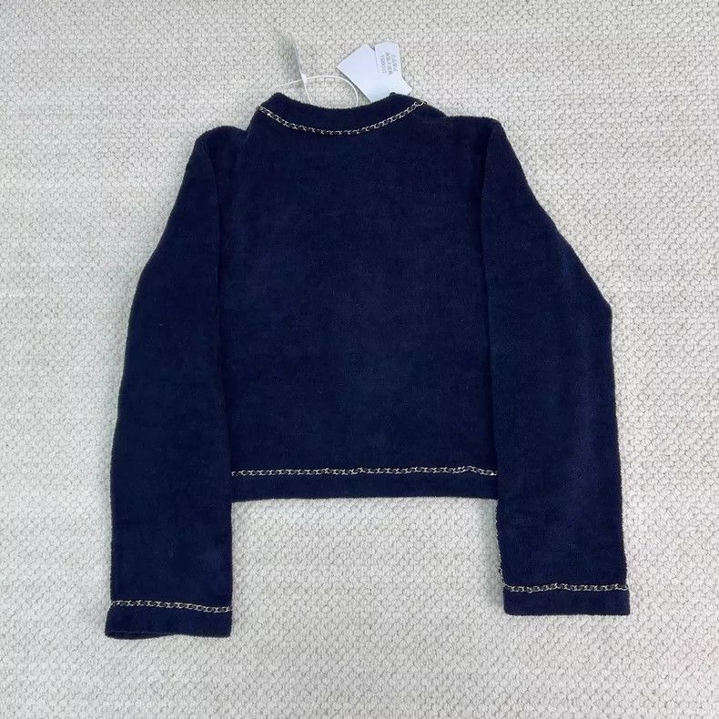 Chanel Chanel Dark blue towel chain cardigan coat Size S / US 4 / IT 40 - 3 Thumbnail