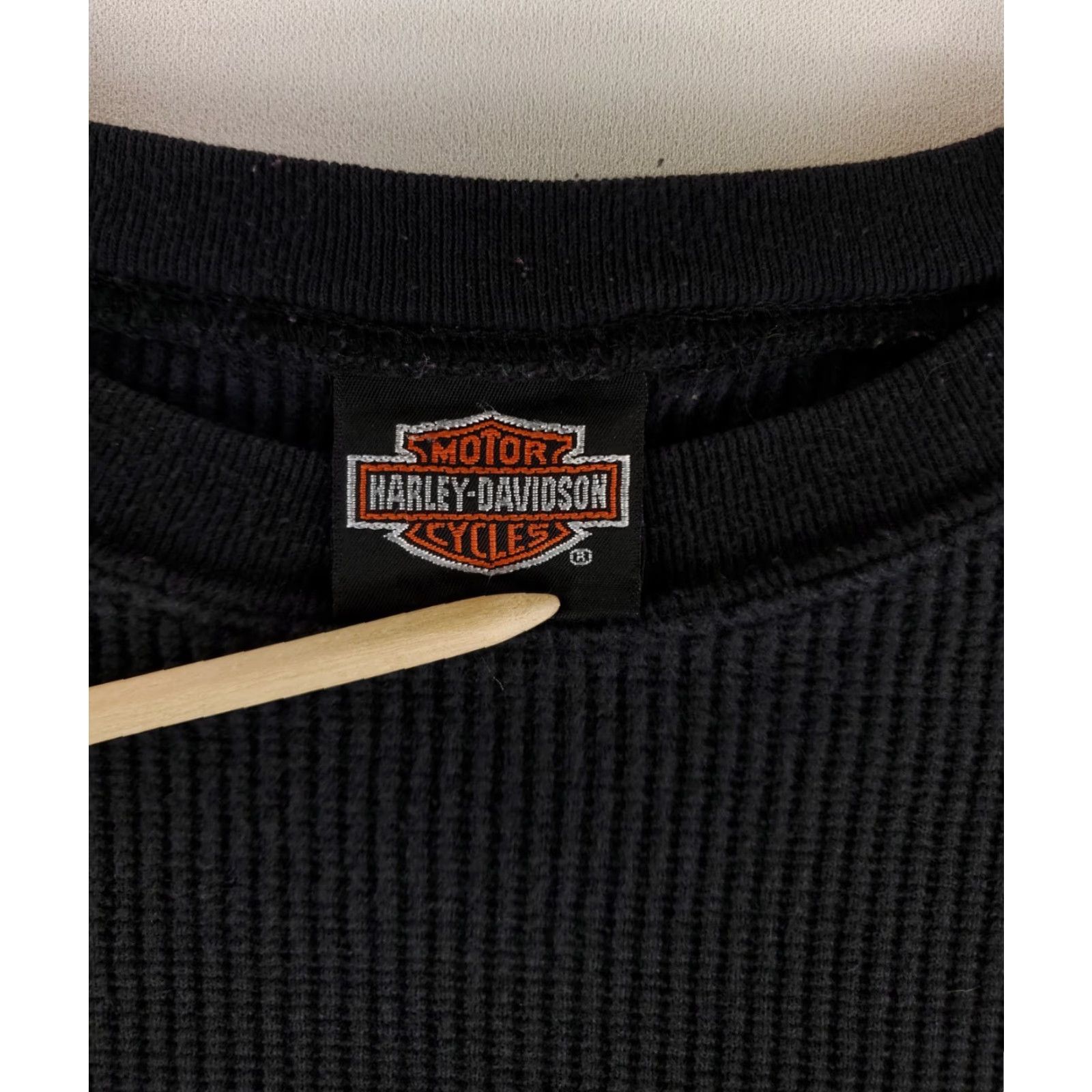 Harley Davidson VINTAGE Harley-Davidson VTG Y2K Thermal Long Sleeve Shirt Made USA Black Mens L Size US L / EU 52-54 / 3 - 3 Thumbnail