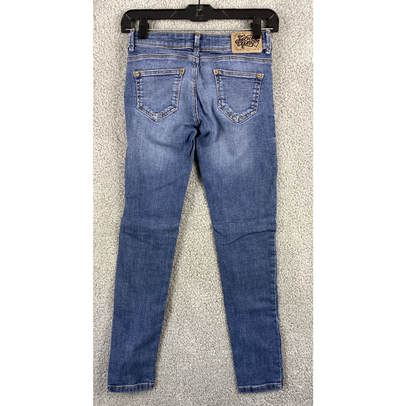 Bershka Zara Jeans Women's Size 2 Skinny Denim Blue Mid Rise Stretch 31-26 Belt Loops 5-Pocket Design Casual Adult Womens Size 26" / US 2 / IT 38 - 6 Thumbnail