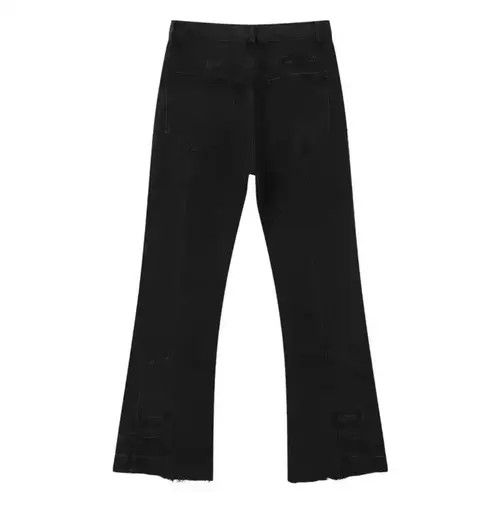 Jean Custom Flared Black Denim Jeans Size US 32 / EU 48 - 4 Thumbnail
