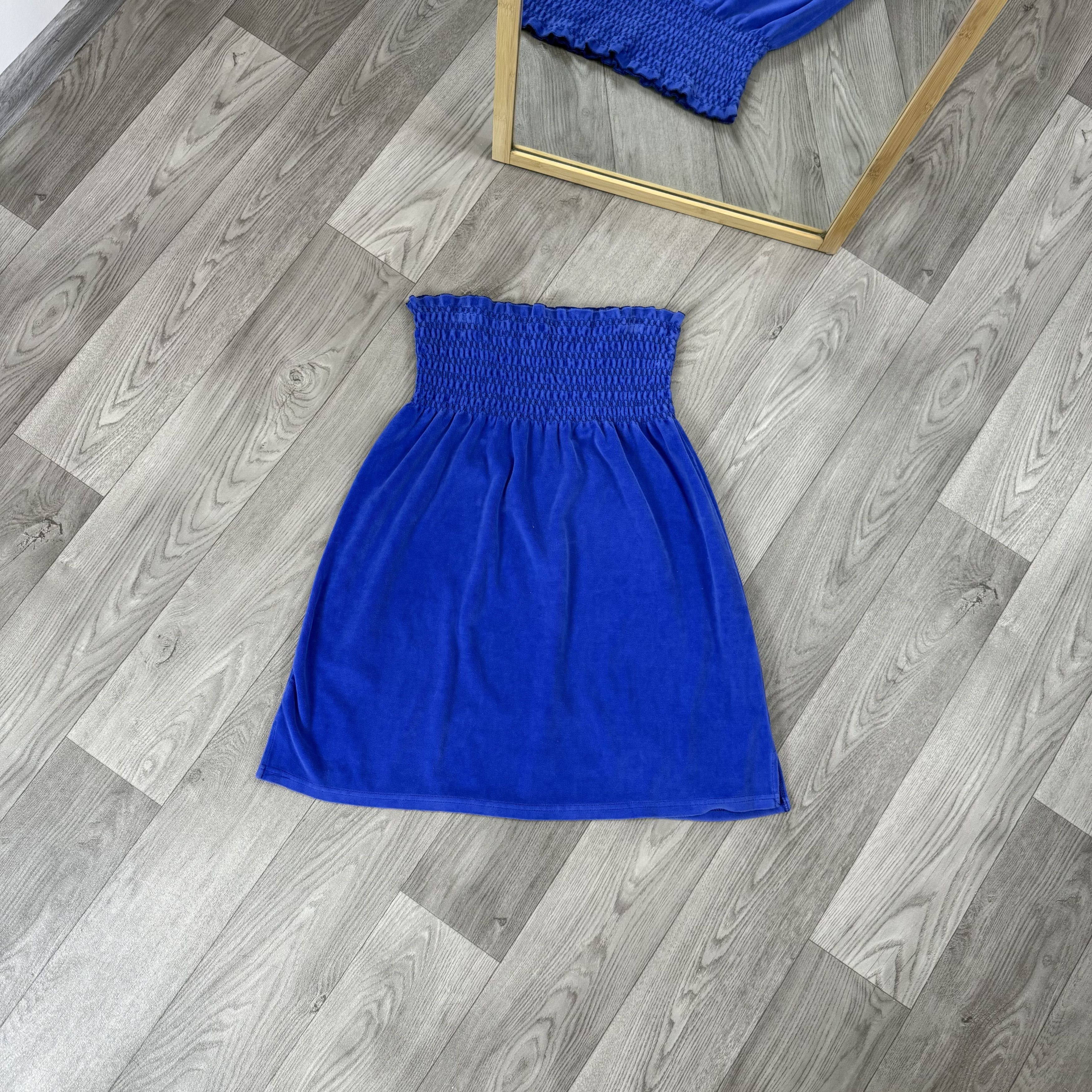 Juicy Couture Vintage Juicy Couture 00s Velour Blue Short Mini Dress |  Grailed