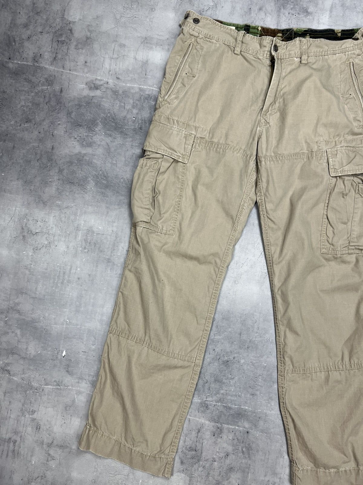 Polo Ralph Lauren × Vintage Polo Ralph Lauren Cargo Pants Mens 34x32 Beige RLPC Size US 34 / EU 50 - 5 Thumbnail
