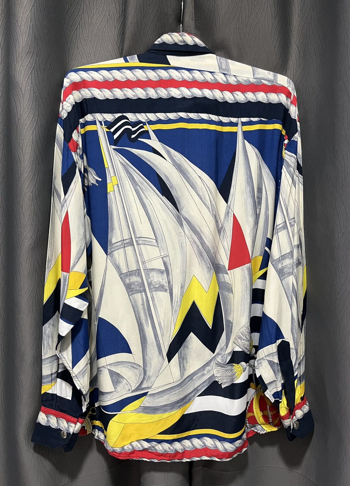 Other Le Hangar Paris Multicolor Sailboat Rare 90s Rayon Shirt Size US M / EU 48-50 / 2 - 2 Thumbnail