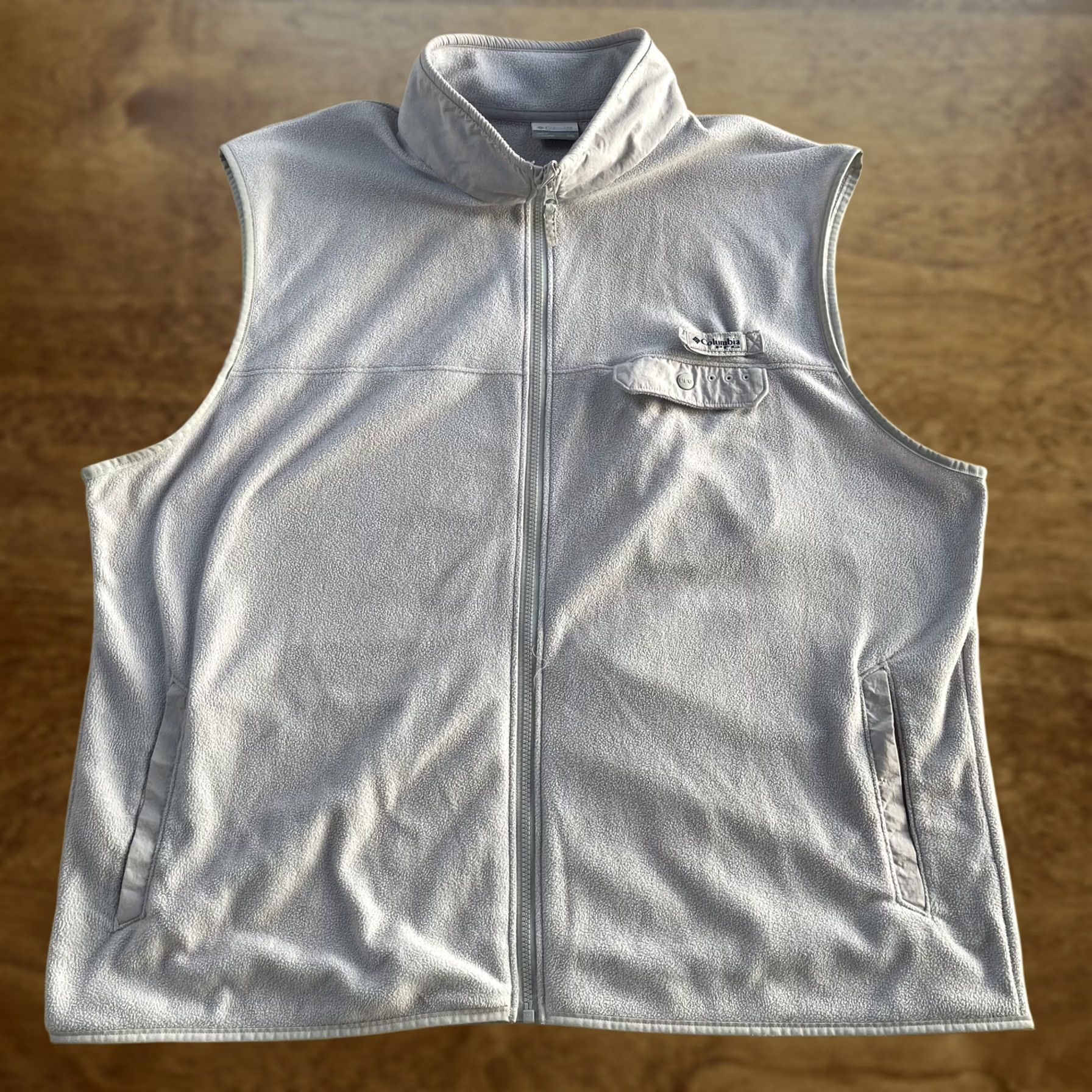 Vintage Columbia PFG Vest Mens 2XL Gray Fleece Full Zip Performance Fishing Gear Outdoor Vest Size US XXL / EU 58 / 5 - 1 Thumbnail