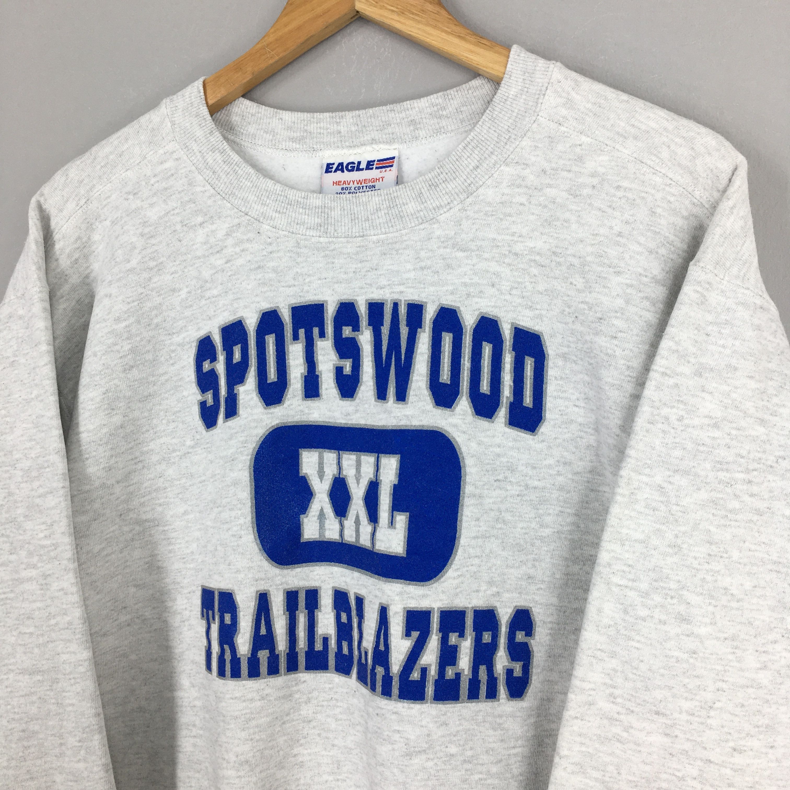 Vintage 90s Spotswood Trailblazer XXL High School Gray Sweatshirt M Size US M / EU 48-50 / 2 - 3 Thumbnail