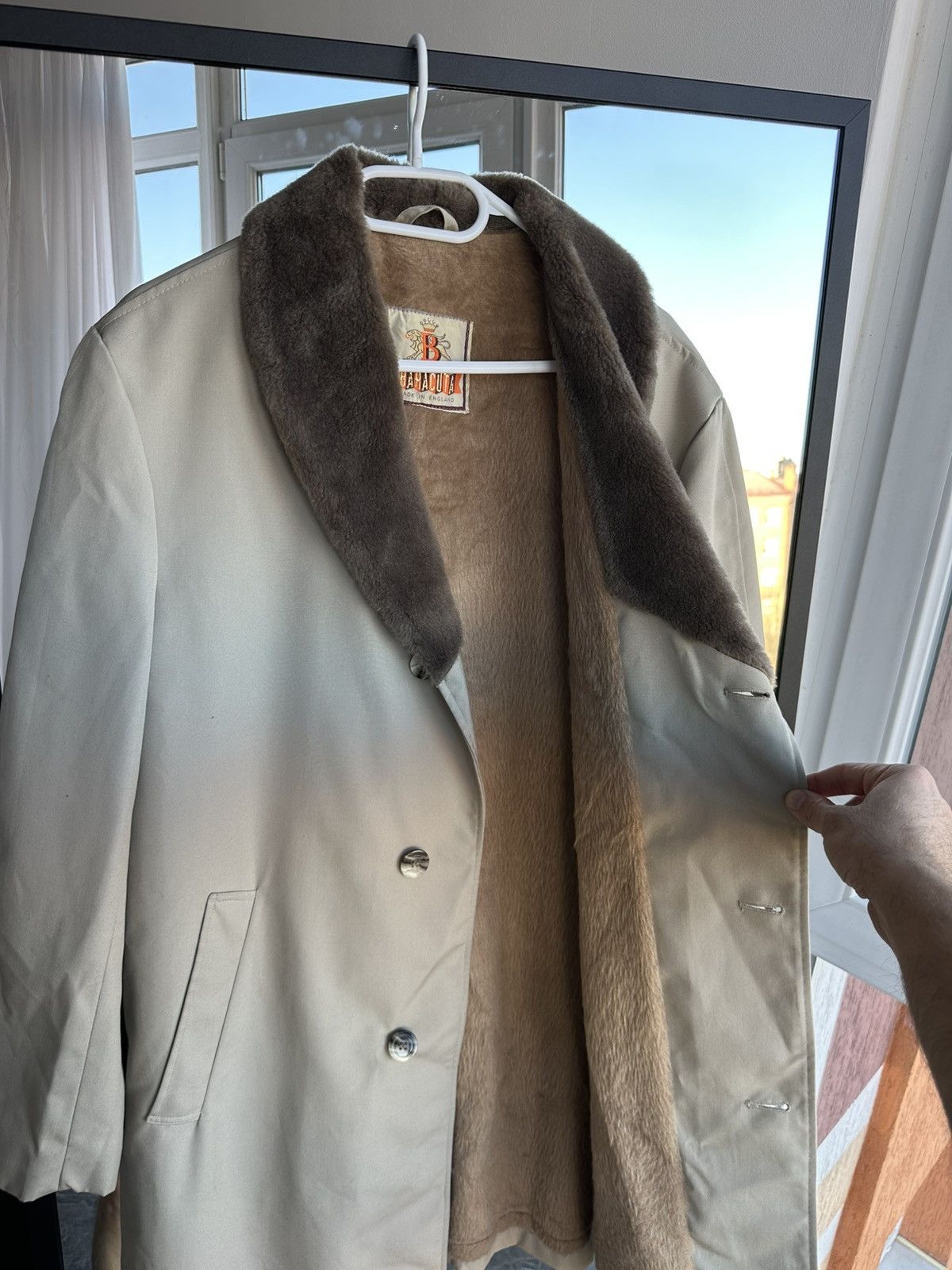 Baracuta Vintage Baracuta Made in England Faux Mouton Lined Overcoat Size US L / EU 52-54 / 3 - 6 Thumbnail