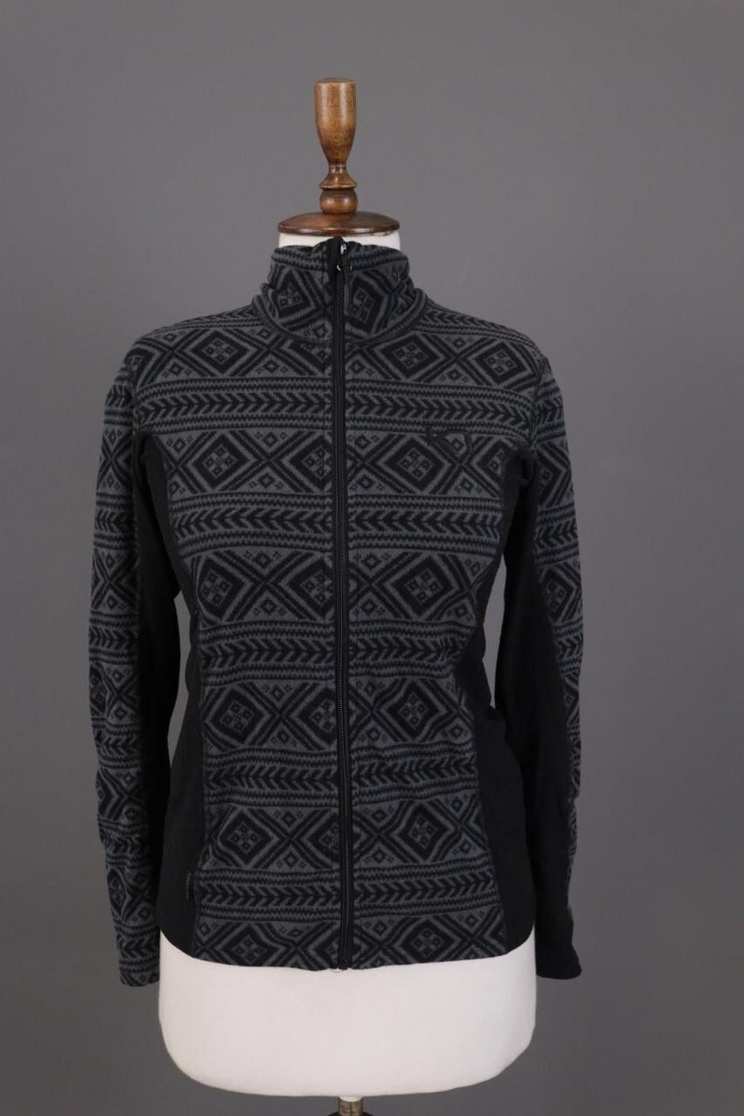 Designer Kari Traa Gray Nordic Fair Isle Full Zip Jacket Size S Size S / US 4 / IT 40 - 1 Thumbnail