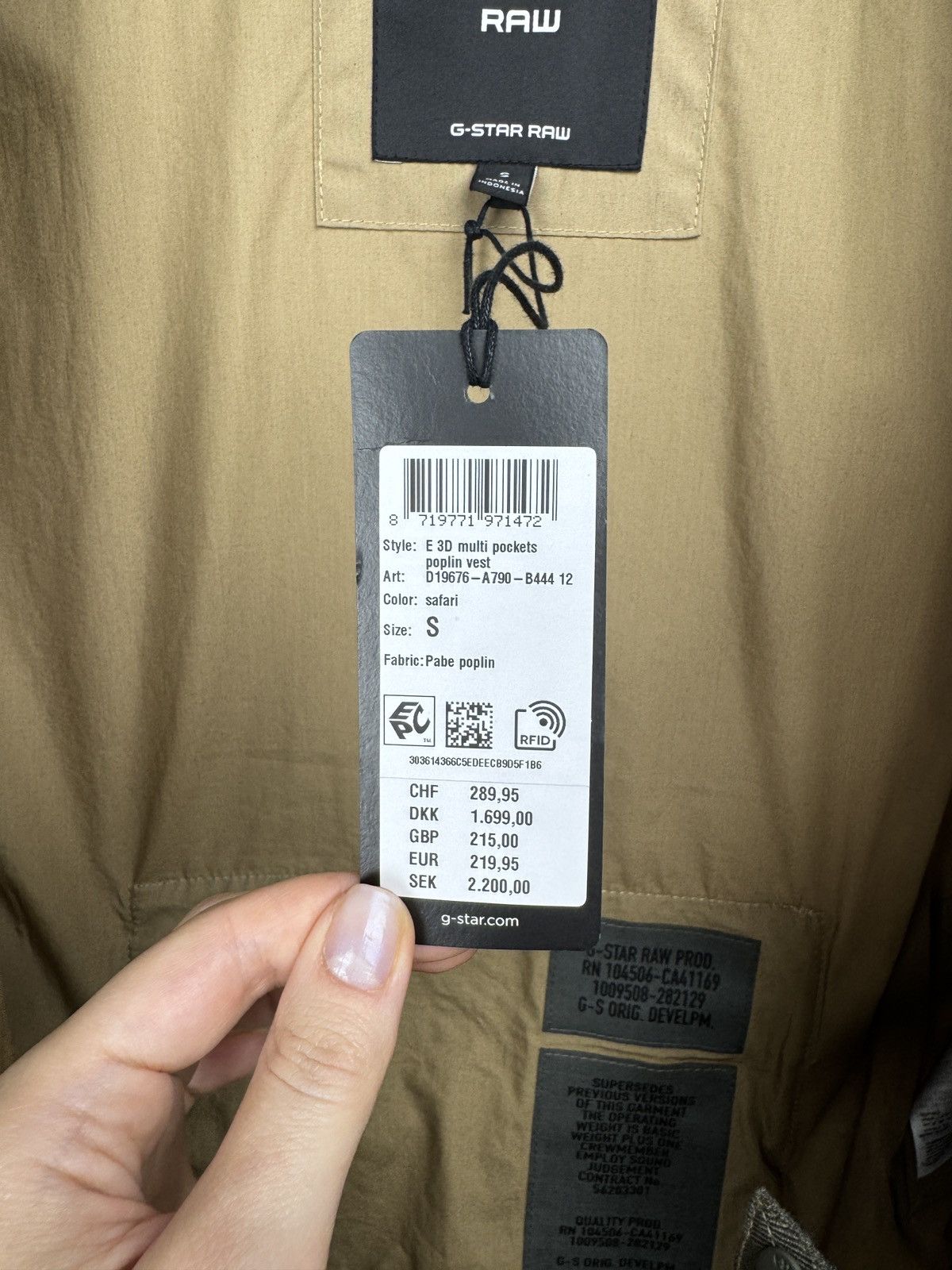 G-Star G-Star Raw E 3D Multi Pockets Poplin Vest Sand Beige Size US S / EU 44-46 / 1 - 22 Thumbnail