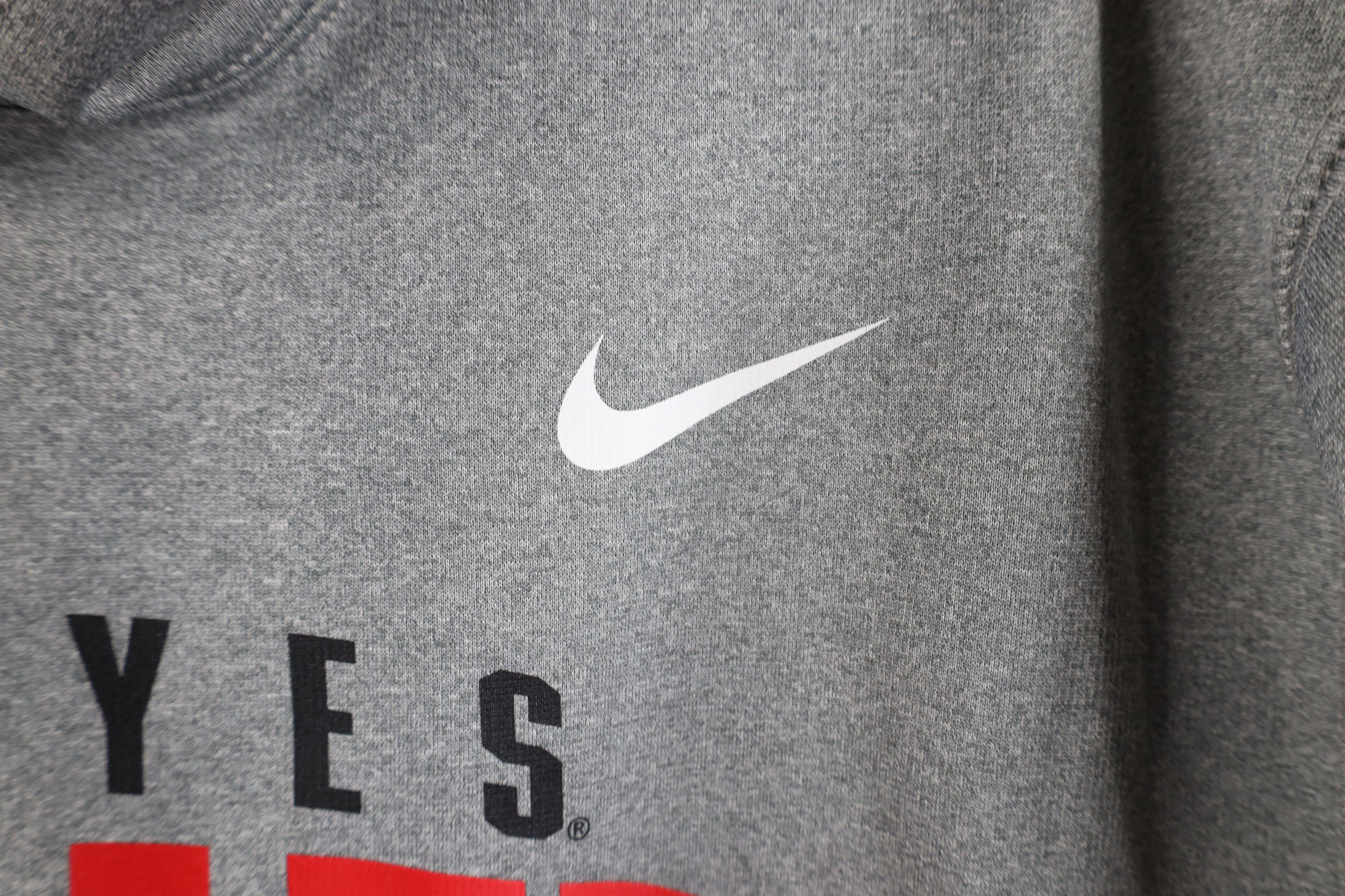 Nike × Vintage Nike Therma Fit Ohio State University Football Hoodie Gray Size US L / EU 52-54 / 3 - 5 Thumbnail