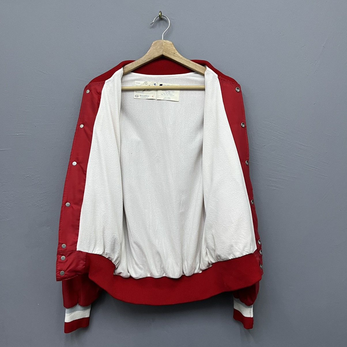 Vintage Vintage 90s PALOMAR Red Satin Varsity Jacket Made in Usa Size US M / EU 48-50 / 2 - 6 Thumbnail