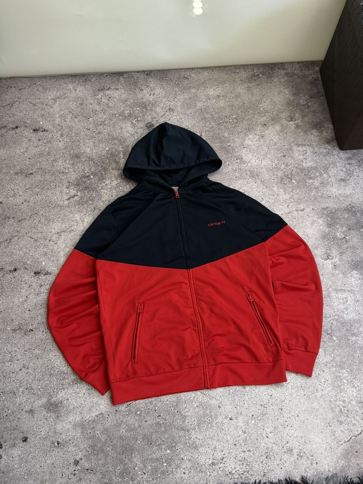 Vintage Carhartt Y2K oversized sport jacket zip hop
