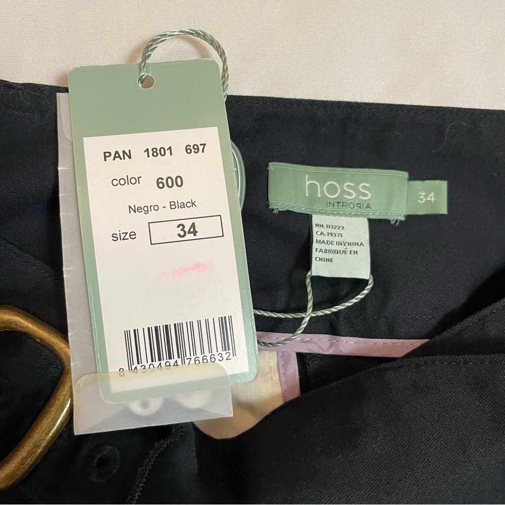 Hoss Intropia NWT New Hoss Intropia Black Cotton Buckles Pants Size 34FR Size 25" / US 0 / IT 36 - 4 Thumbnail