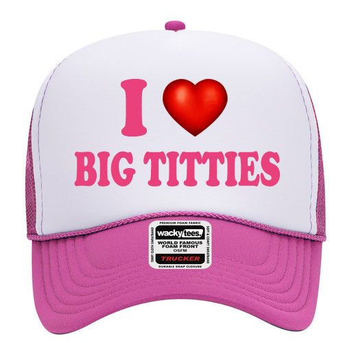 Other I Love Big Titties Adult Foam Snap Back Trucker Hat Size ONE SIZE - 2 Thumbnail