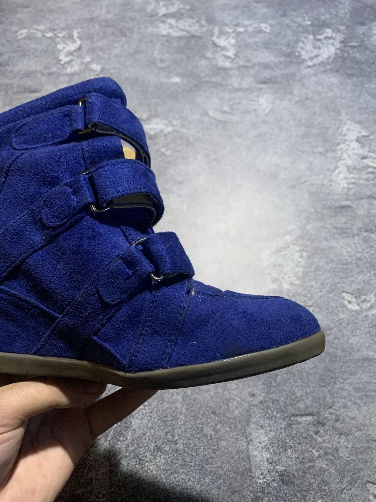 Japanese Brand Style Isabel Marant Hi-Top Blue Sneakers Shoes Suede Leather Size US 8 / IT 38 - 6 Thumbnail