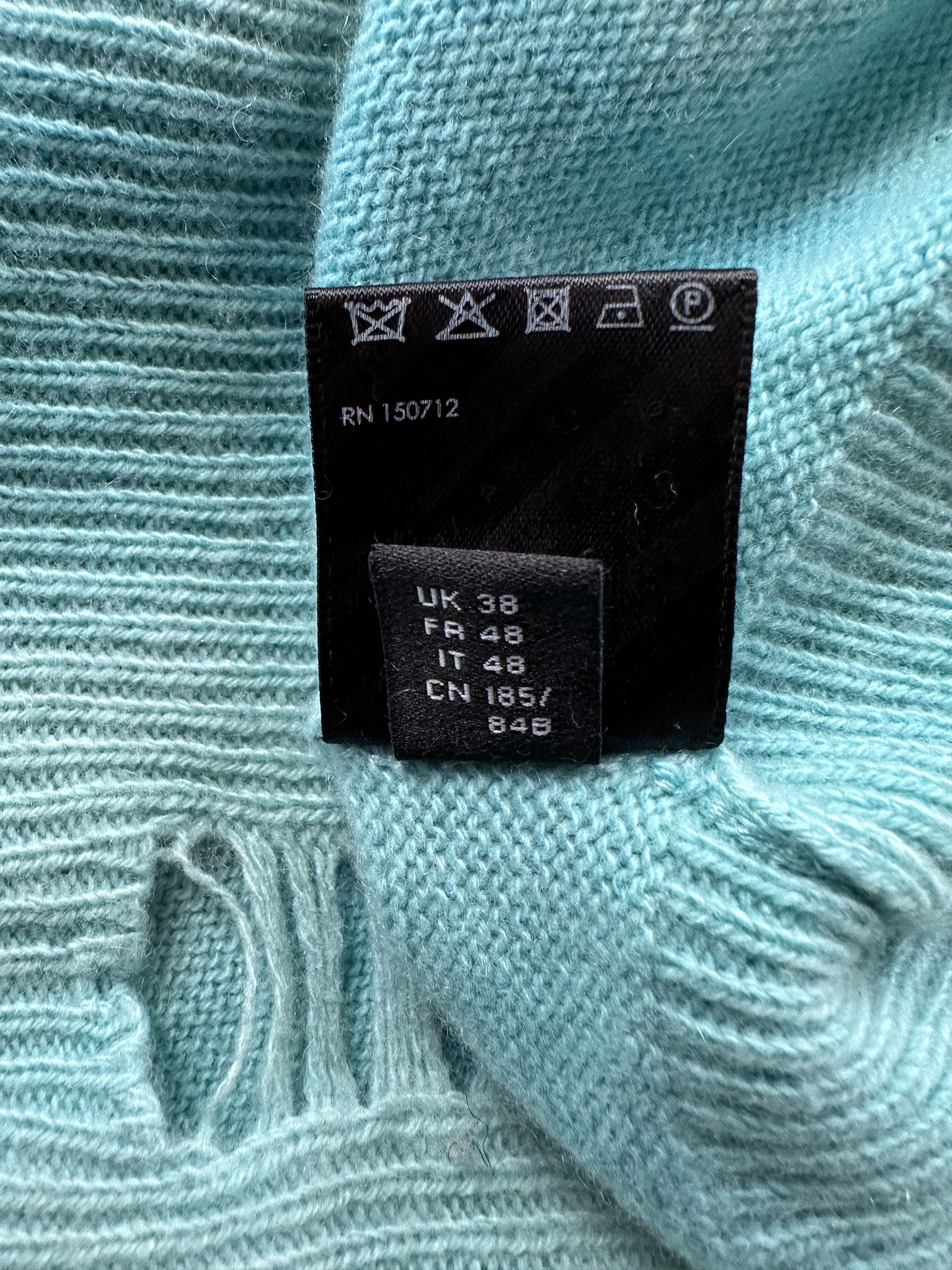 Amiri Amiri Black & Blue Tie-Dye Cashmere Distressed Hoodie Size US M / EU 48-50 / 2 - 6 Thumbnail